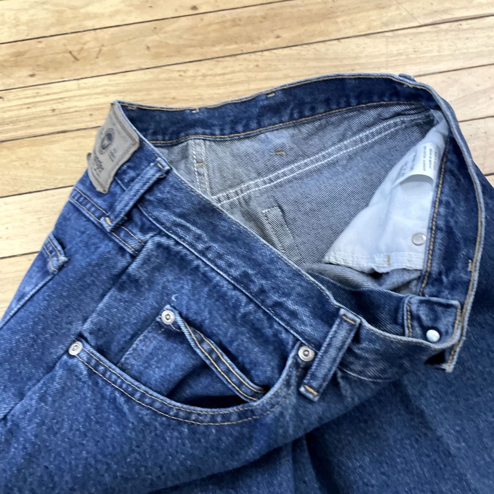 Wrangler VINTAGE Wrangler Jeans Mens 34x29 Blue Classic Straight Western Cowboy Denim 34 976T1DR Size US 34 / EU 50 - 6 Thumbnail