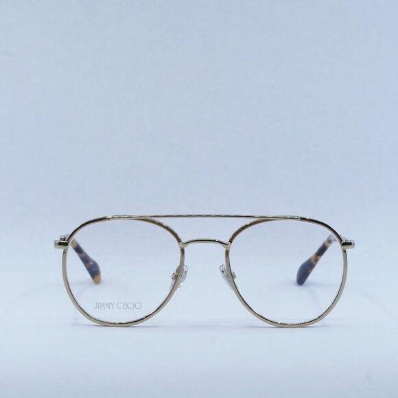 Jimmy Choo Jimmy Choo JC230 0J5G 00 Eyeglasses Gold 51mm Round Frame Size ONE SIZE - 3 Thumbnail