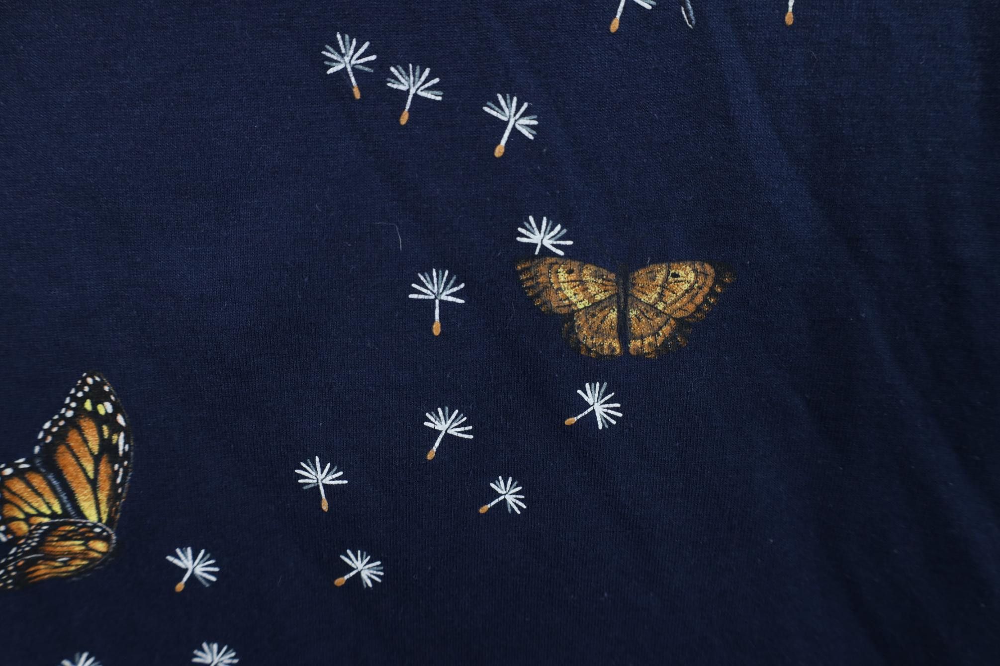Vintage Vintage 90s Streetwear Earth Day Butterfly Dandelion T-Shirt Size XXL / US 16-18 / IT 52-54 - 5 Thumbnail