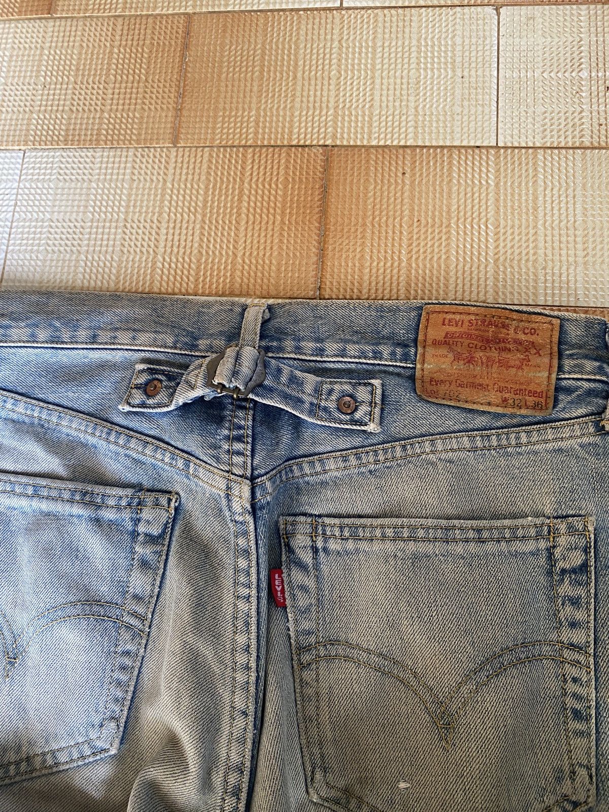 Levi's Vintage Clothing × Vintage Vintage levi’s big E buckle back denim Size US 31 - 13 Thumbnail