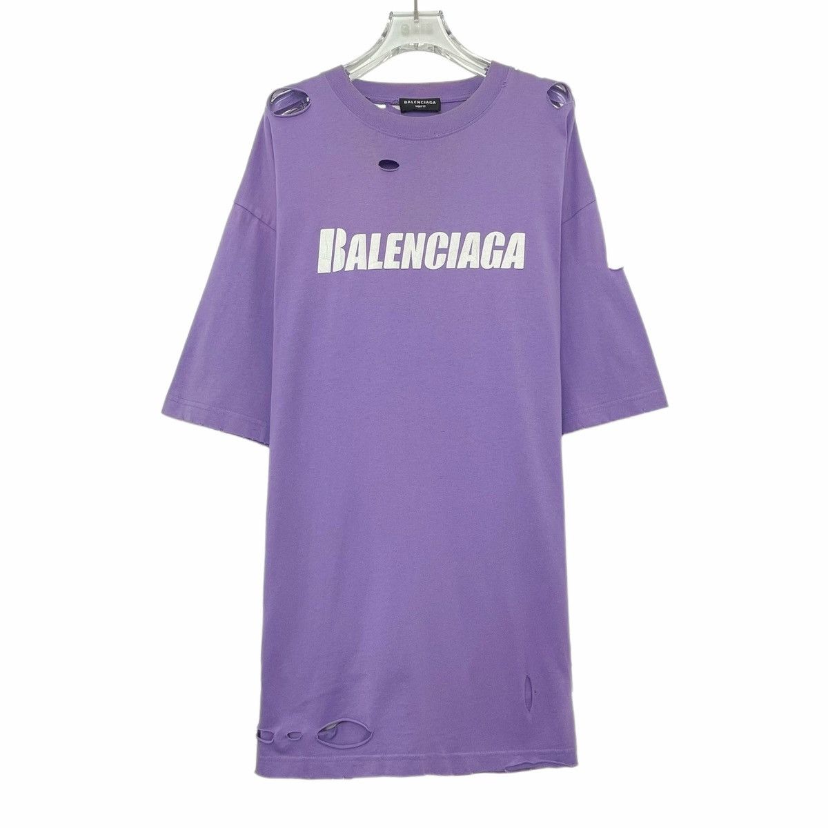 Balenciaga Balenciaga Cracked Design Regular T-shirt K26WX Size S / US 4 / IT 40 - 1 Thumbnail