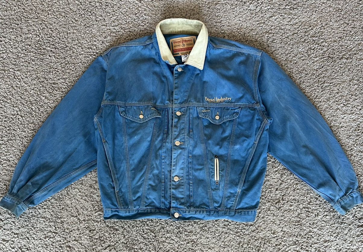 Diesel Vintage DIESEL Denim Blue Turquoise Jean Jacket Size US L / EU 52-54 / 3 - 1 Thumbnail