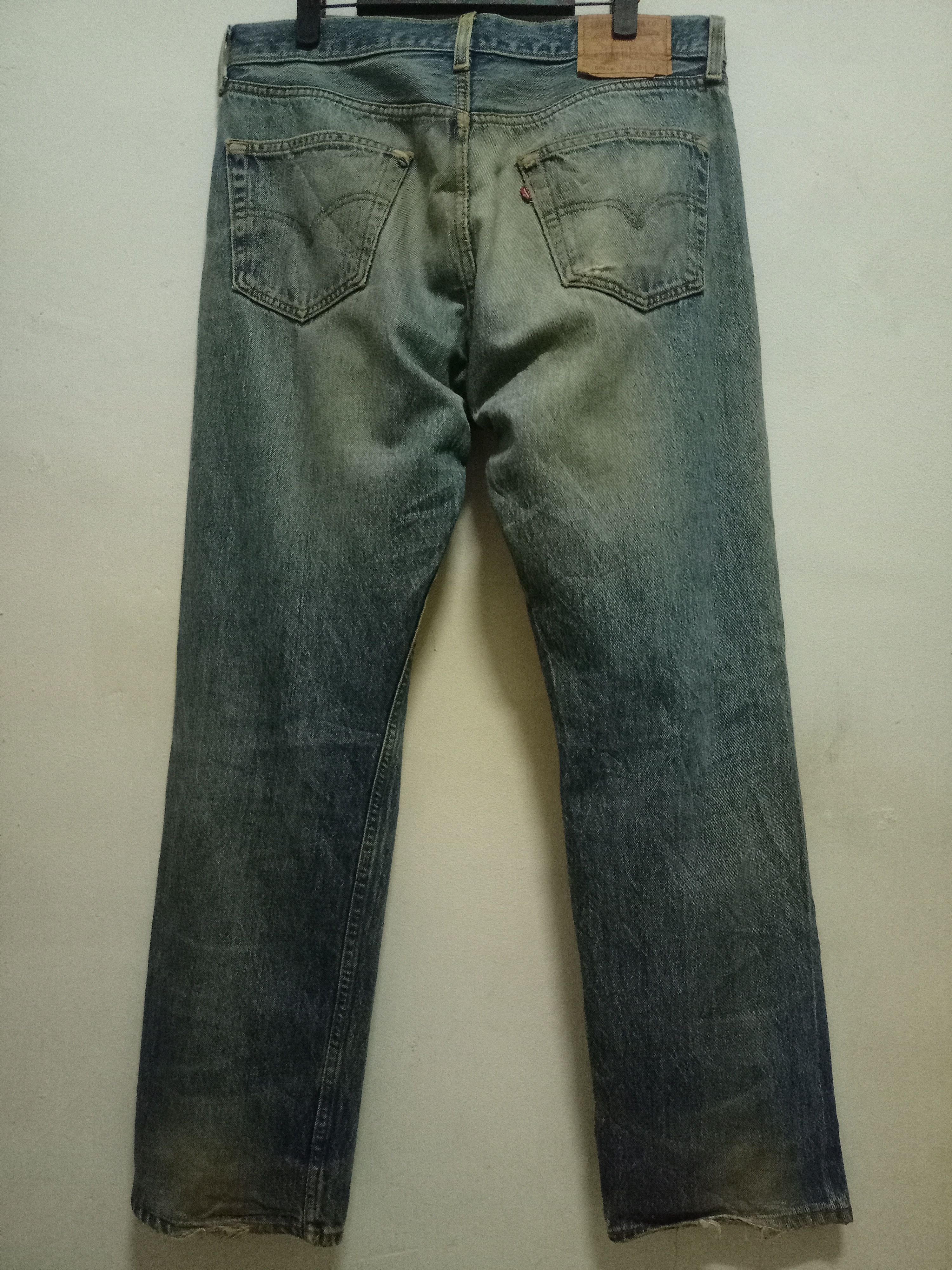 Levi's Vintage 90s Levis 501 Mud Wash Distressed Baggy Jeans 34x29 Size US 34 / EU 50 - 2 Thumbnail