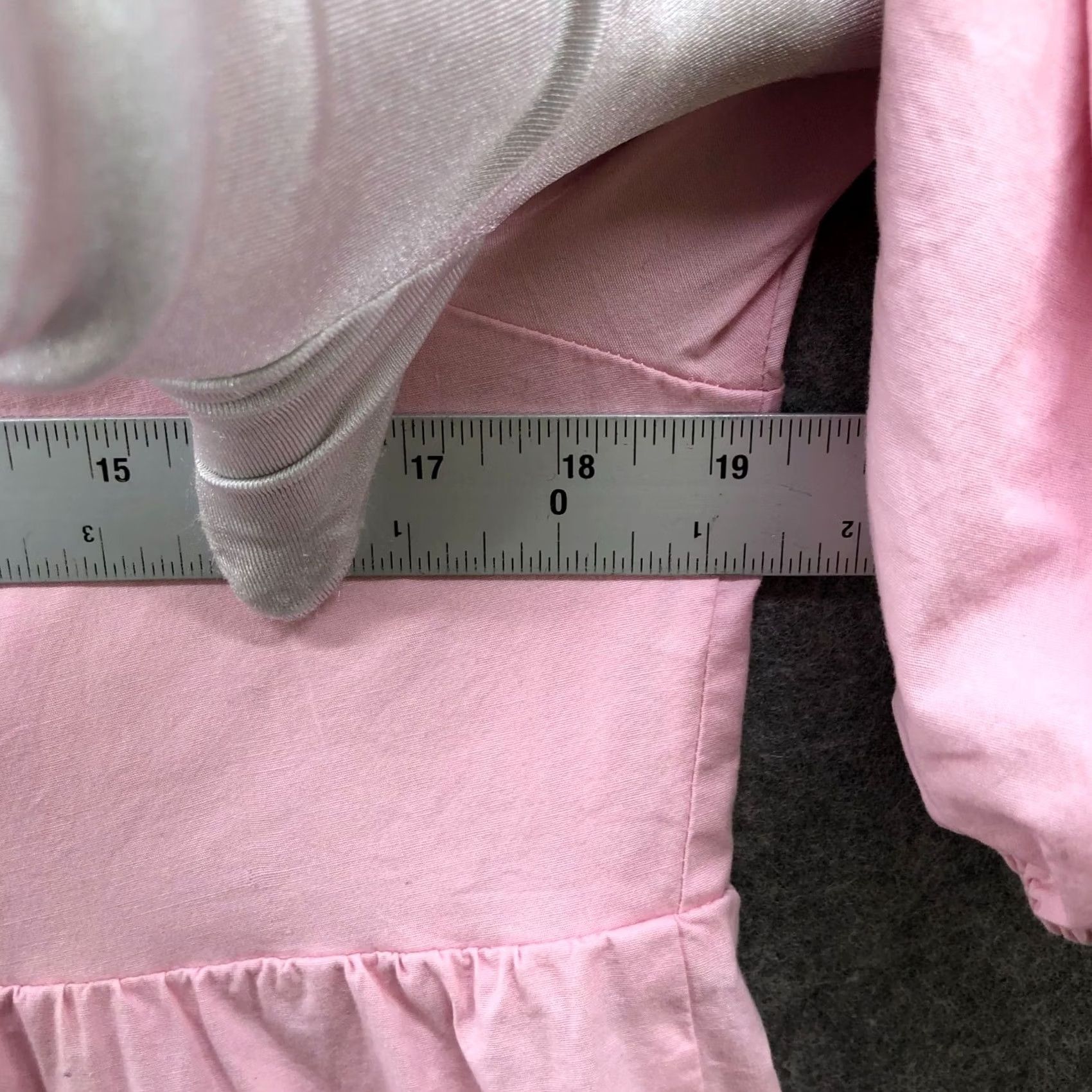 Vintage Wayf Square Neck Mini Dress Womens XL Pink Puff Sleeve Tiered Cotton Blend Smock Dress Size XL / US 12-14 / IT 48-50 - 6 Thumbnail