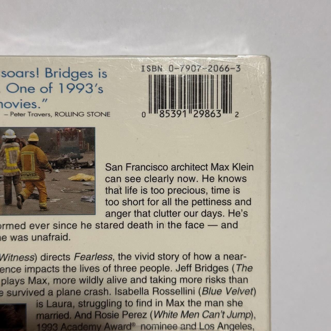 Designer Fearless VHS Jeff Bridges Warner Bros 1994 Watermarks SEALED Size ONE SIZE - 6 Thumbnail