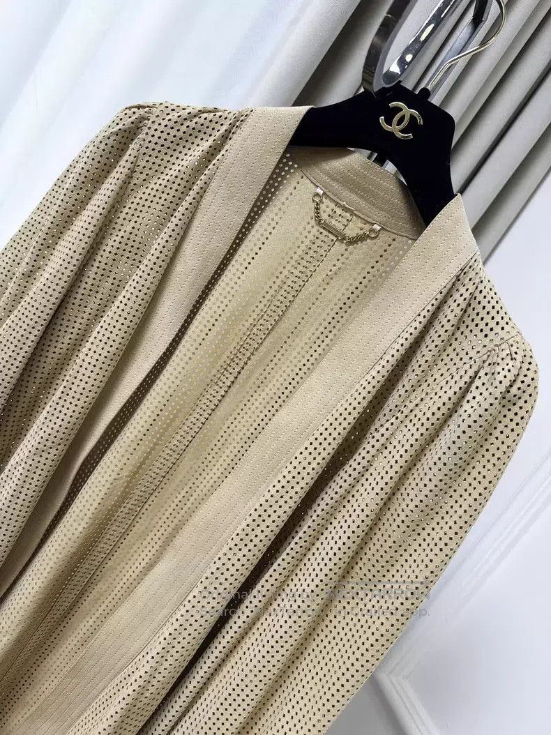 Fendi Fendi Light beige suede open-front cardigan jacket Size XXS / US 00 / IT 34 - 3 Thumbnail