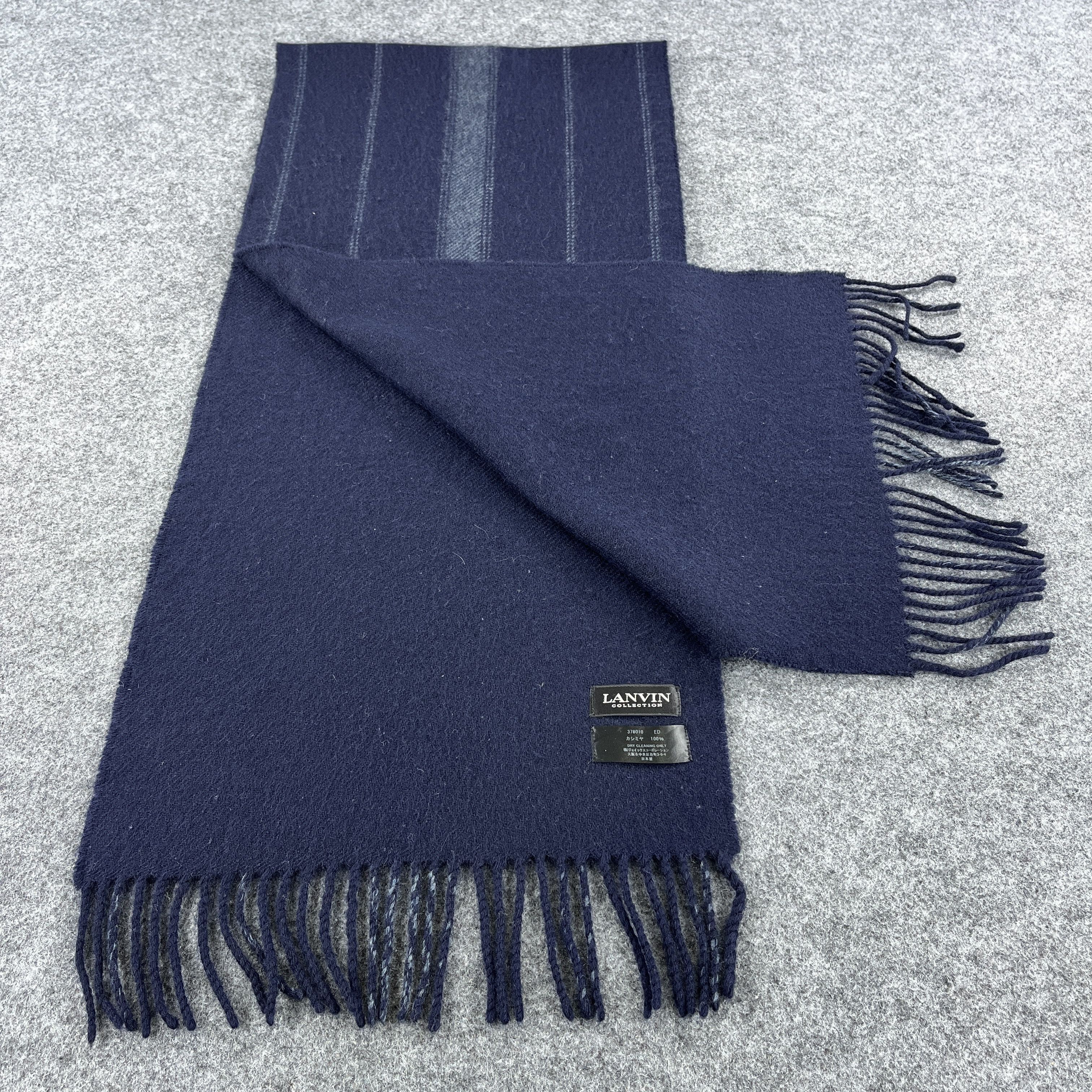 Lanvin × Vintage Vintage Lanvin Scarf / Muffler / Neckwear T1467 Size ONE SIZE - 3 Thumbnail