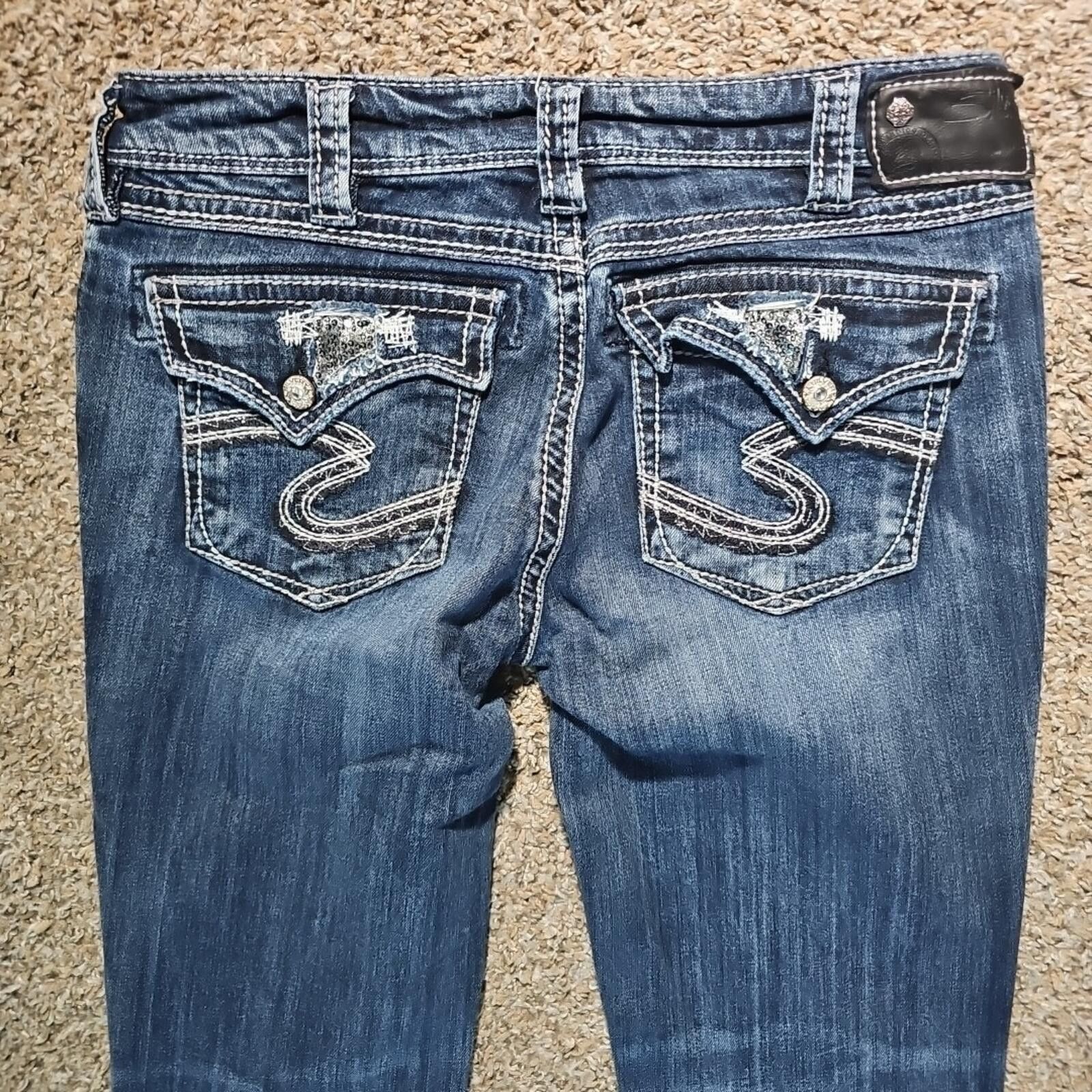Silver Jeans Co. Silver SUKI FLAP 17" 30x33(32x32) Jeans Size 30" / US 8 / IT 44 - 7 Thumbnail