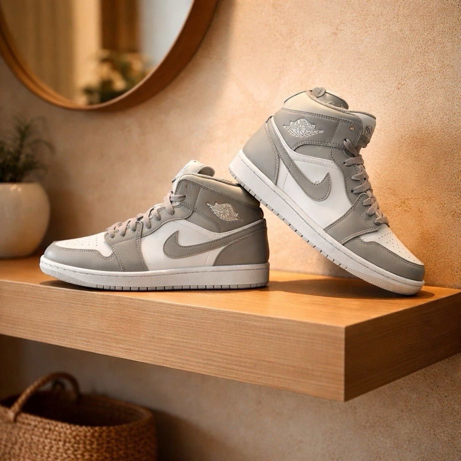 Jordan Brand Size 8 - Jordan 1 Mid College Grey - 554724082 / OG BOX Size US 8 / EU 41 - 2 Thumbnail