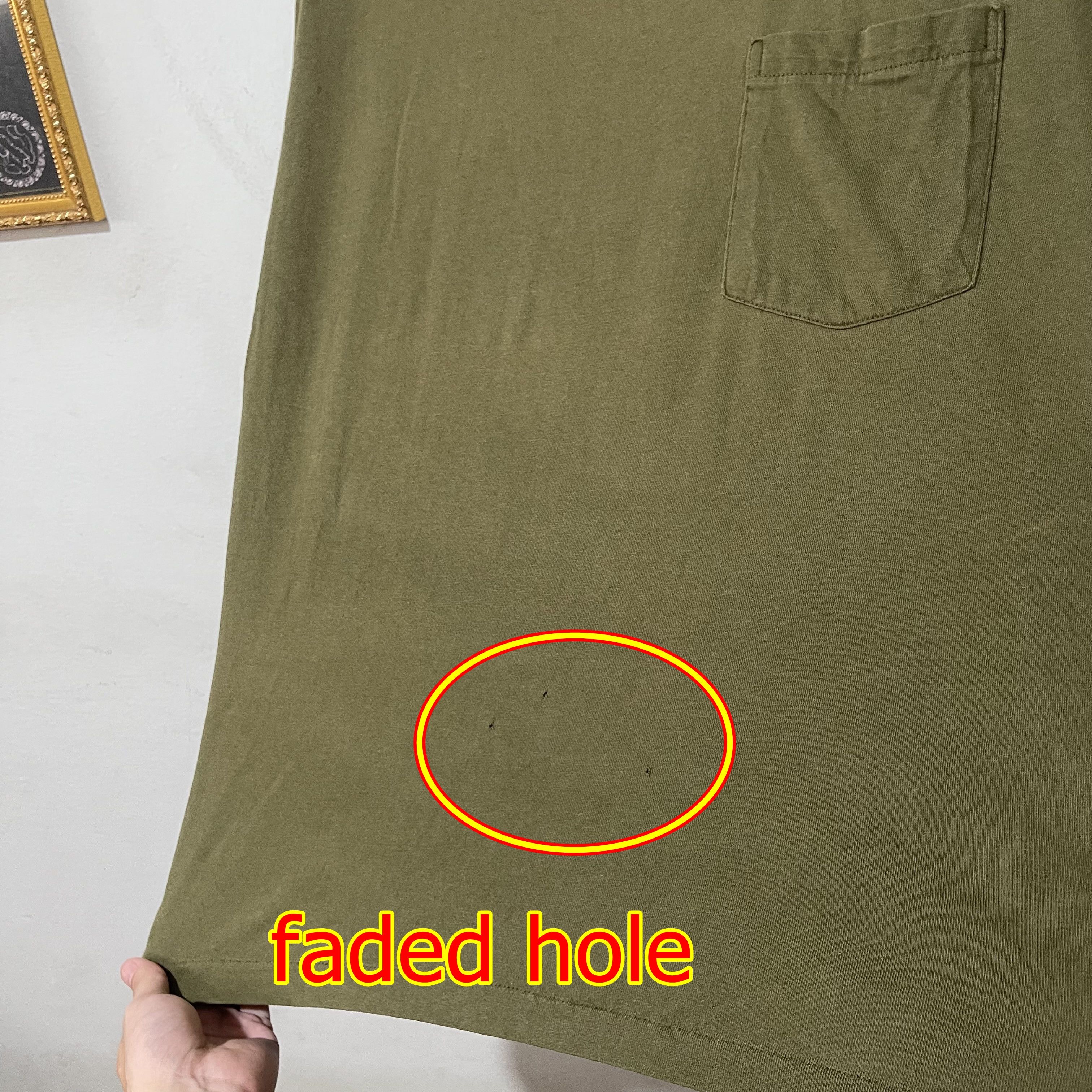 Gap Vintage 90s Gap Olive Pocket T-Shirt Size US S / EU 44-46 / 1 - 7 Thumbnail