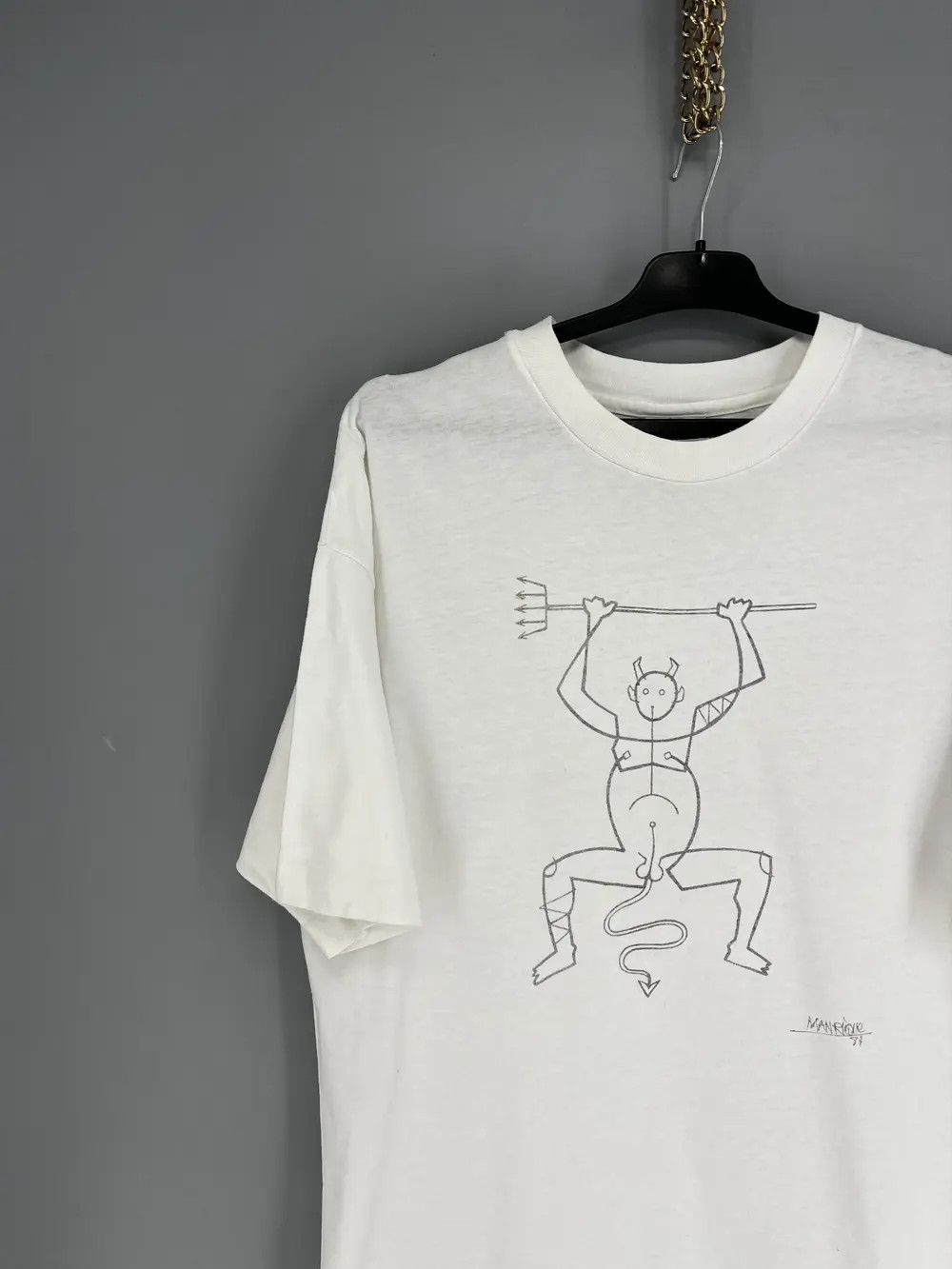 Vintage Cesar Manrique 87 El Diablo Art T-Shirt Size XL FOTM VTG 90s Size US XL / EU 56 / 4 - 4 Thumbnail