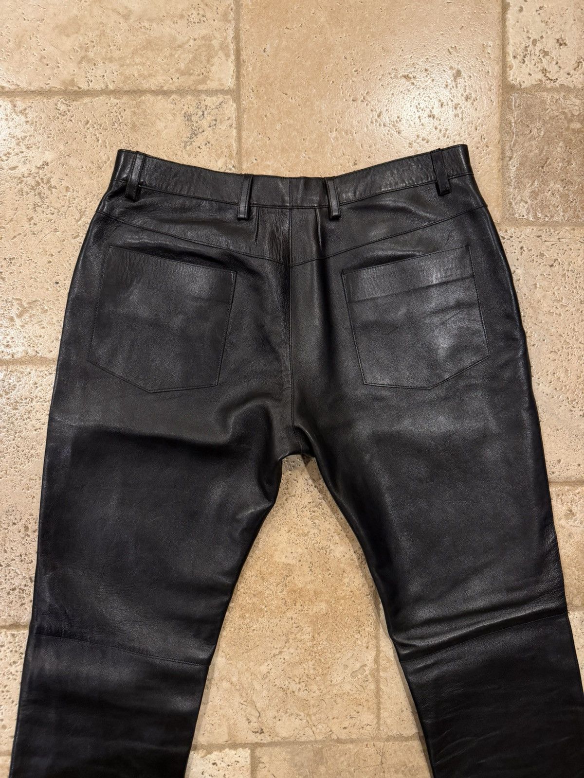 Prada Prada Vintage Dark Brown Leather Moto Pants Size US 32 / EU 48 - 12 Thumbnail