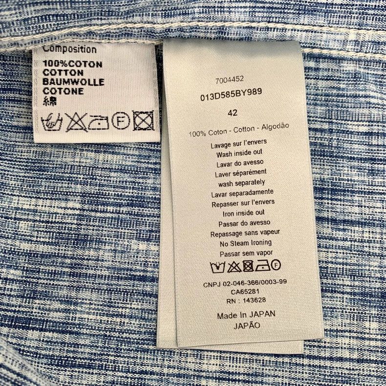 Dior Dior Blue logo old flower full print cotton lapel single-br Size US XS / EU 42 / 0 - 7 Thumbnail