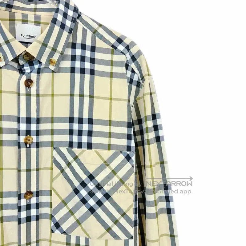 Burberry Burberry L Size Khaki Long Sleeve Shirt. Size L / US 10 / IT 46 - 3 Thumbnail