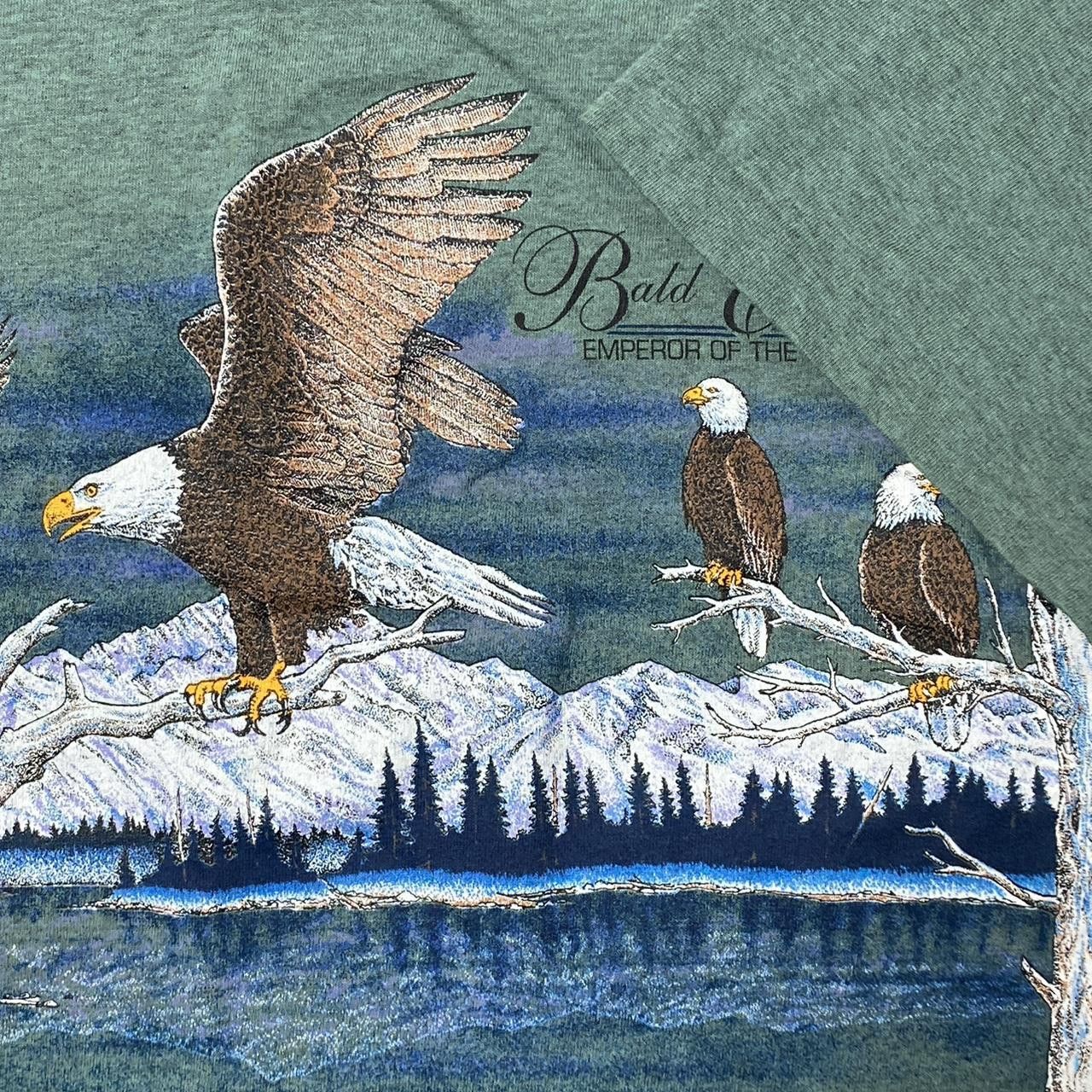 Signal Sport Vintage Alaska's Bald Eagle Green Nature Tee Size Large Size US L / EU 52-54 / 3 - 3 Thumbnail