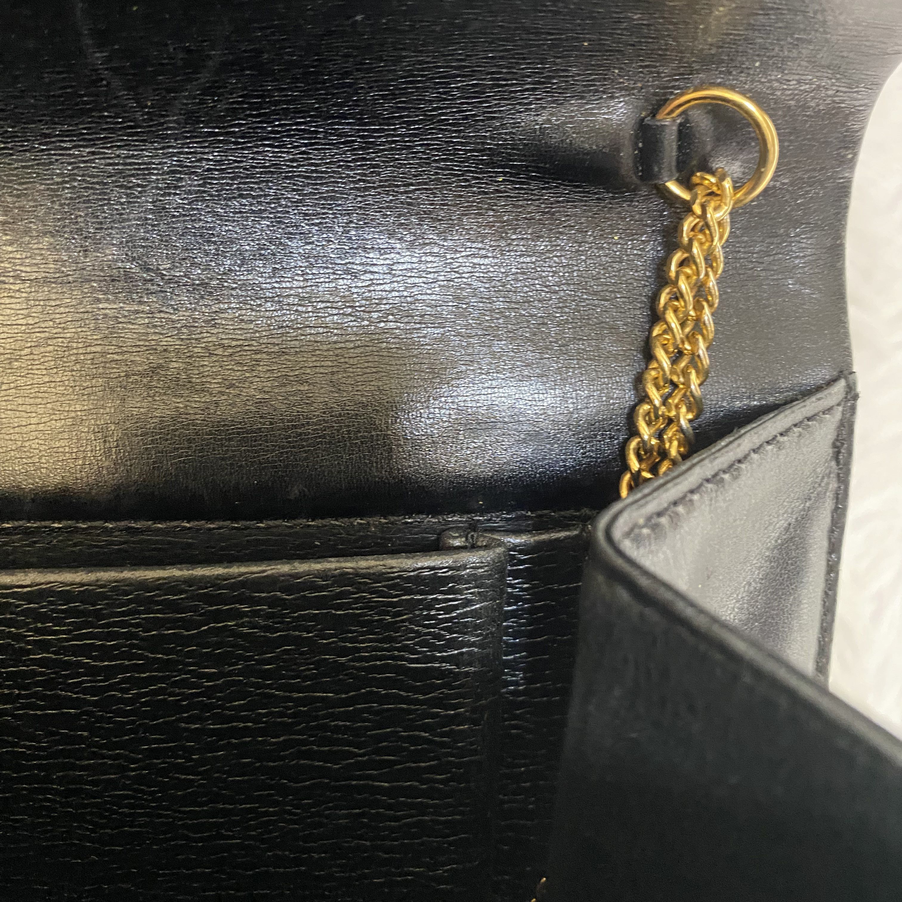 Dior × Vintage Vintage Black Chained Leather Shoulder Bag Size ONE SIZE - 13 Thumbnail