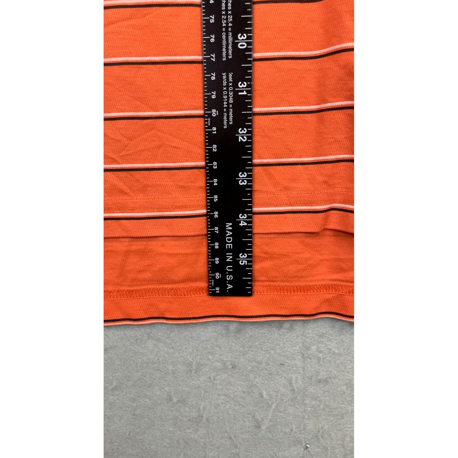 Vintage The Foundry Supply Co Polo Shirt Mens 2XLT Orange Stripe Quick-Dri Big & Tall Size US XXL / EU 58 / 5 - 4 Thumbnail