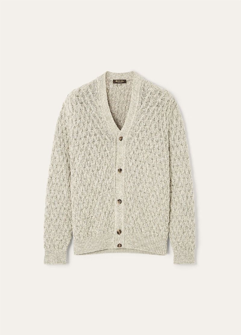 Loro Piana o1w1db10226 FAO9762 Torriggia Cardigan in Grey Size US S / EU 44-46 / 1 - 1 Thumbnail