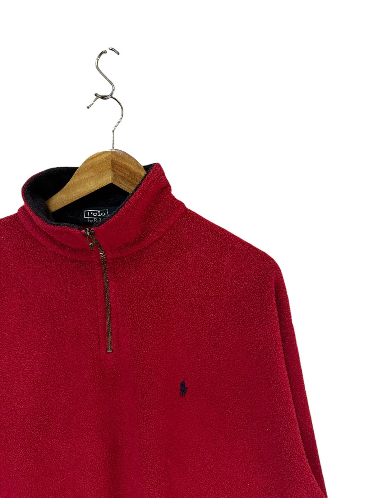 Polo Ralph Lauren vintage polo ralph lauren fleece sweatshirt half zip Size US L / EU 52-54 / 3 - 3 Thumbnail