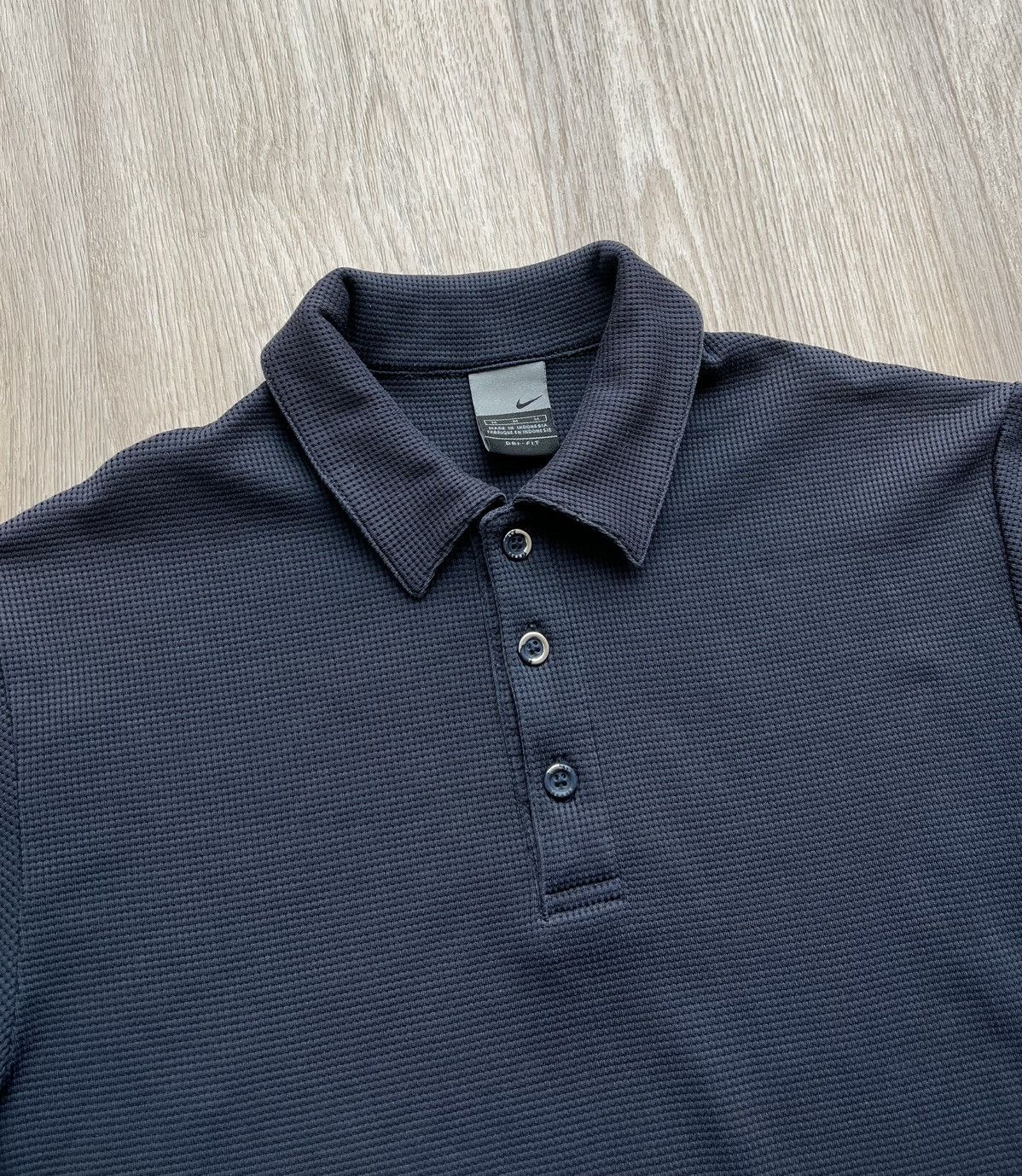 Nike × Vintage Vintage Nike Court Waffle Polo Navy Blue T-shirt Size US M / EU 48-50 / 2 - 6 Thumbnail
