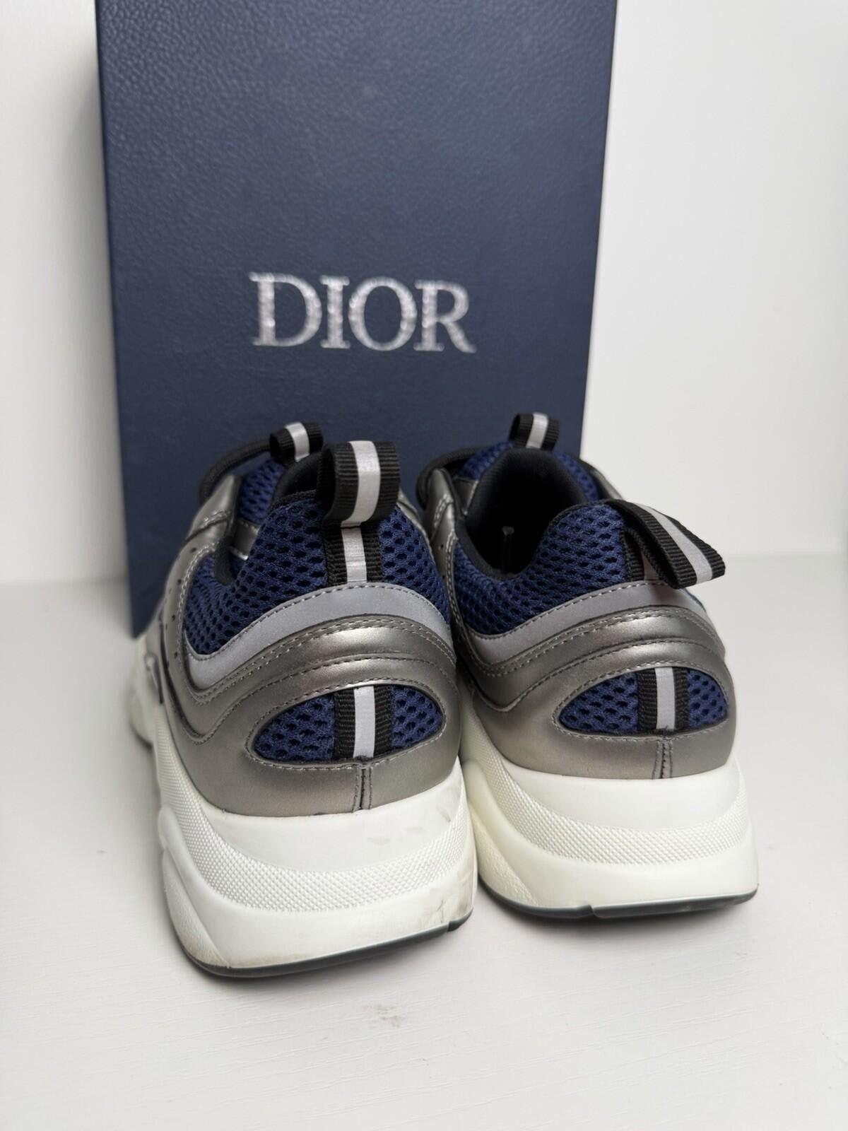 Dior Dior B22 Sneakers Blue Silver Mesh Trainers Men’s EU 40 Size US 7 / EU 40 - 4 Thumbnail