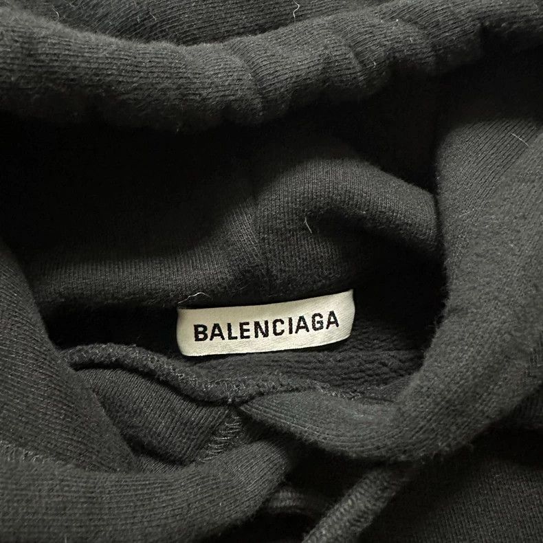 Balenciaga Balenciaga Eco-friendly black hoodie 2502-Nextarrow Size US XS / EU 42 / 0 - 3 Thumbnail