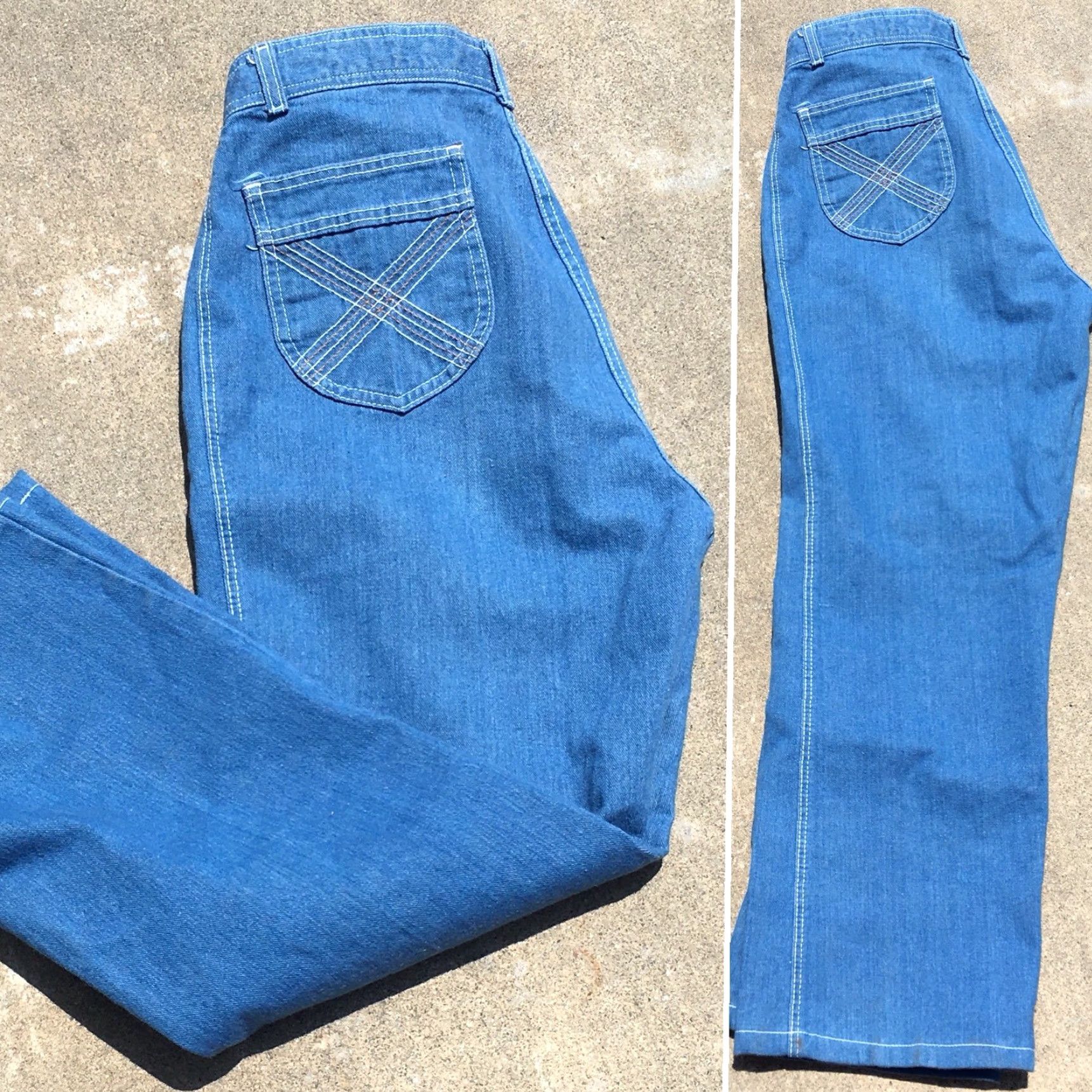 Vintage VINTAGE Pizzazz New York Paris Jeans High Waist 70s 80s 31 Waist Talon 42 Zipper Denim Blue 1980s Mens Size 24" / US 00 / IT 34 - 3 Thumbnail