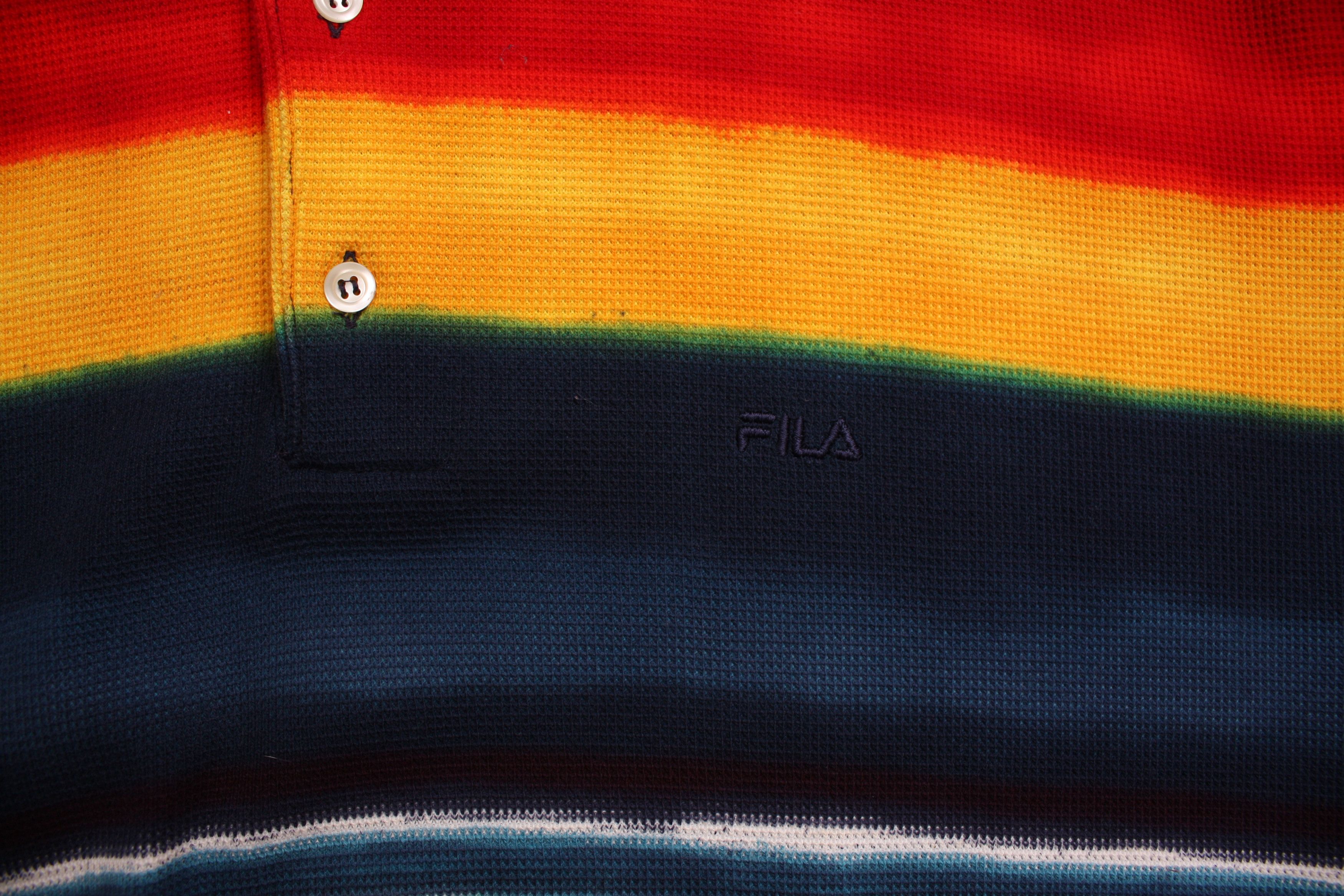 Fila Fila Vintage Acid Abstract Polo Size US XL / EU 56 / 4 - 5 Thumbnail