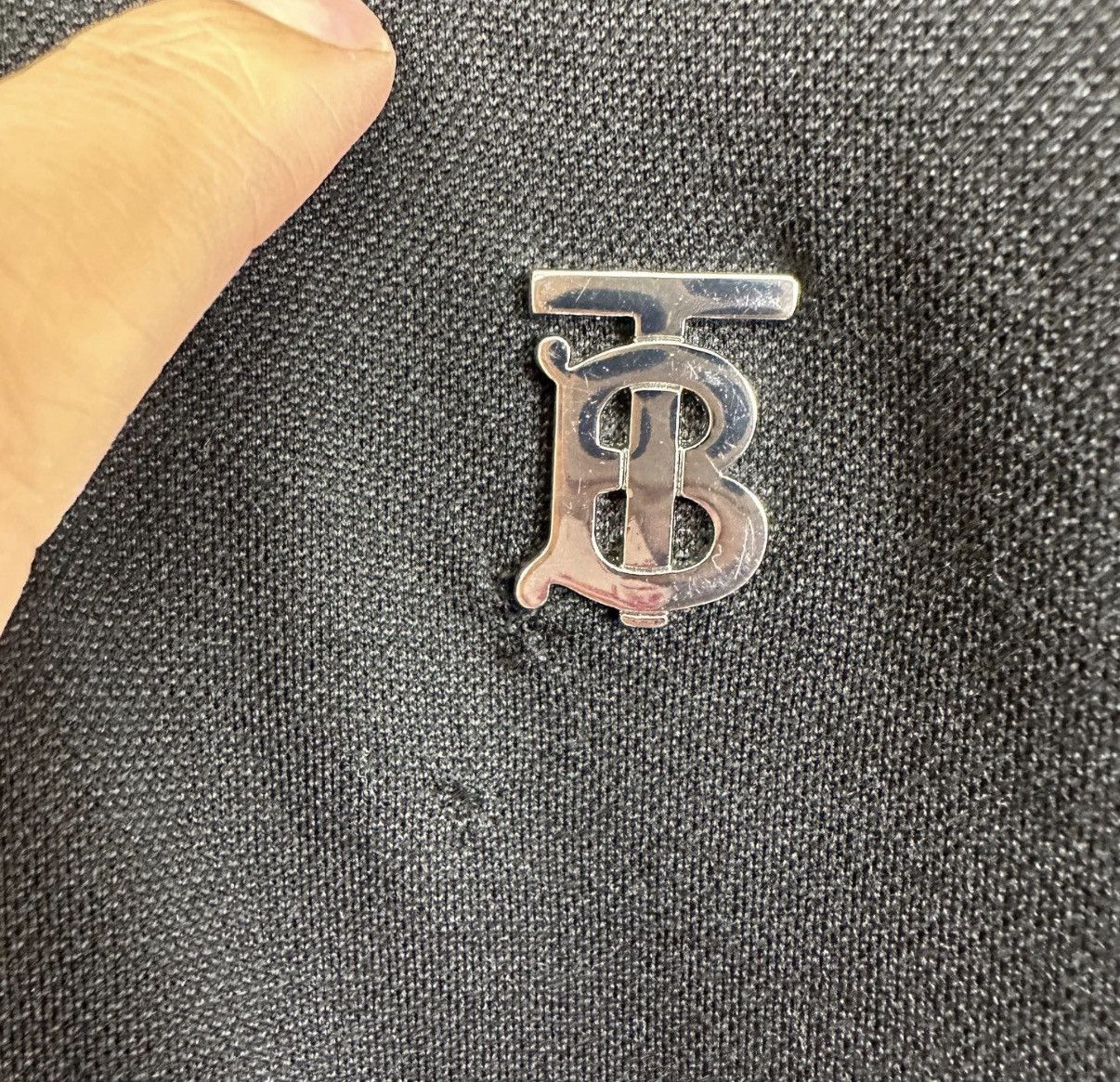 Burberry Burberry Black Polo Shirt with Silver Chest Logo K12 Size US M / EU 48-50 / 2 - 6 Thumbnail