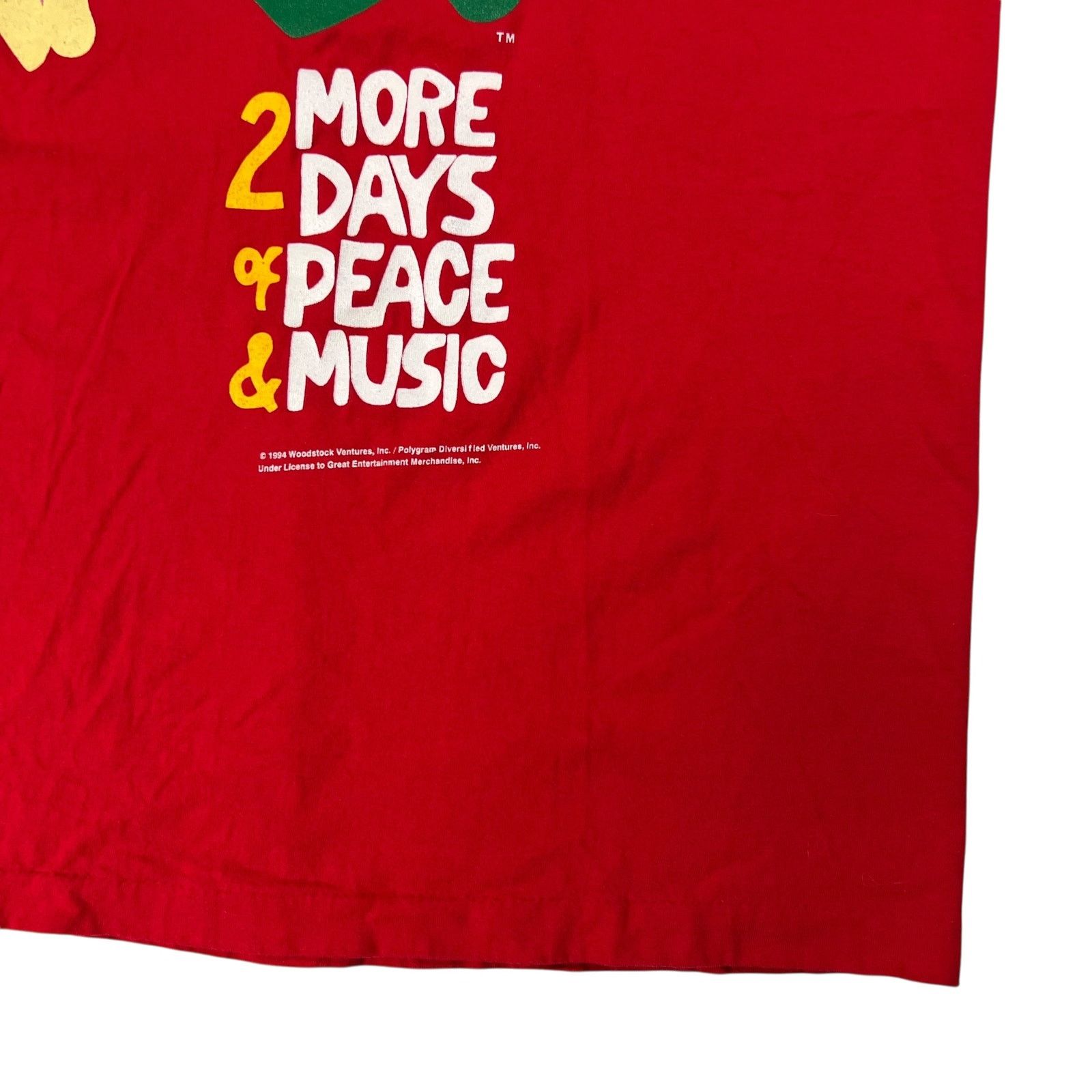 Anvil × Band Tees × Vintage Vintage 1994 Woodstock Festival 2 more days of peace tee Size US XL / EU 56 / 4 - 3 Thumbnail