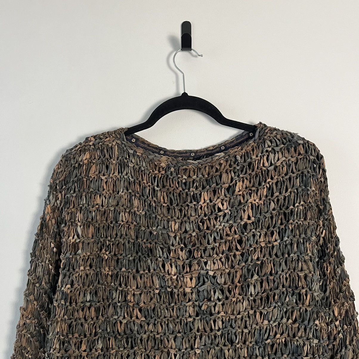 Handmade Distressed Mesh Knit Grunge Y2K Cyber Fairy Long Sleeve Size US M / EU 48-50 / 2 - 4 Thumbnail