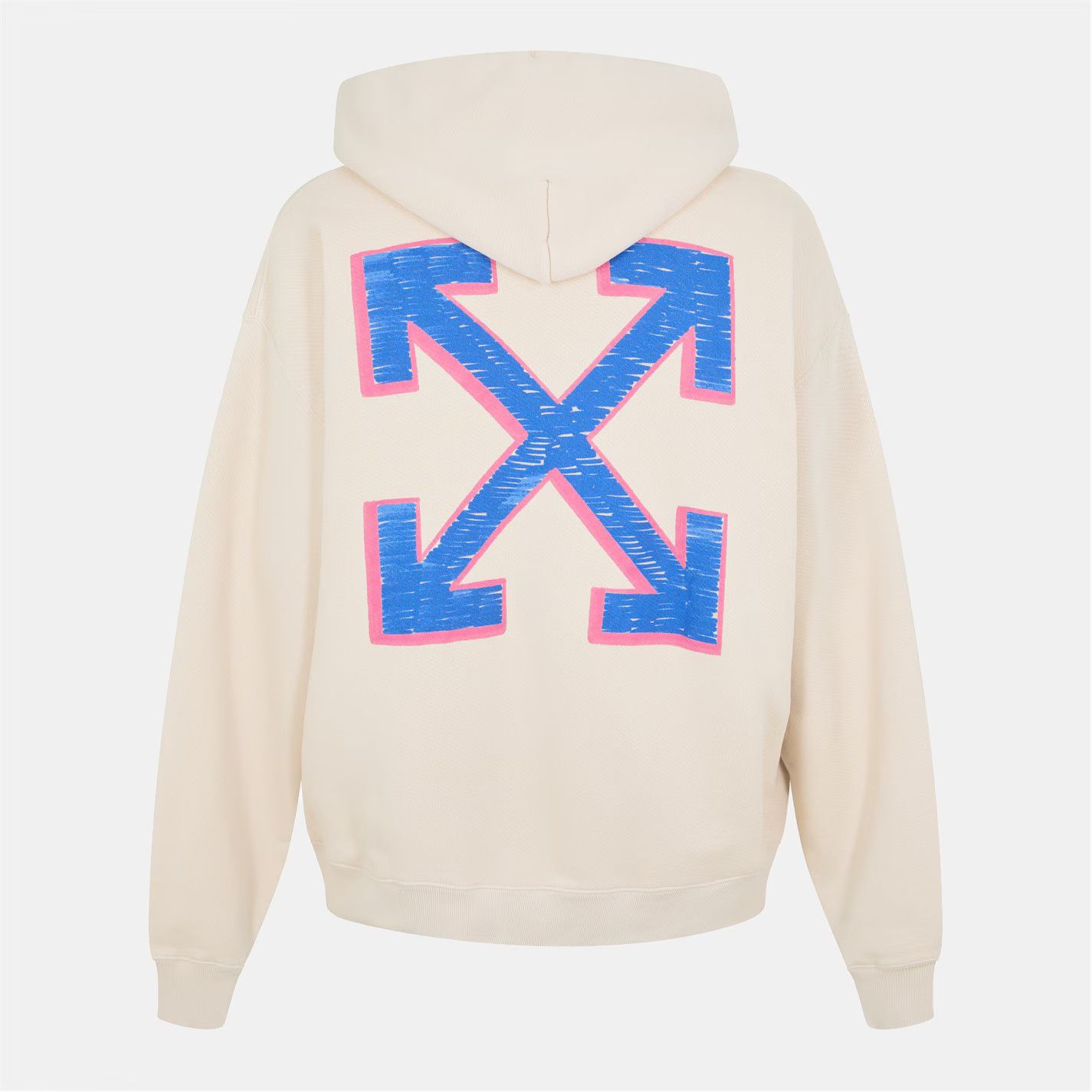 Off-White o1g2r1mq0226 Sketch Fleece Relaxed Fit Hoodie In Beige Size US XXL / EU 58 / 5 - 2 Thumbnail