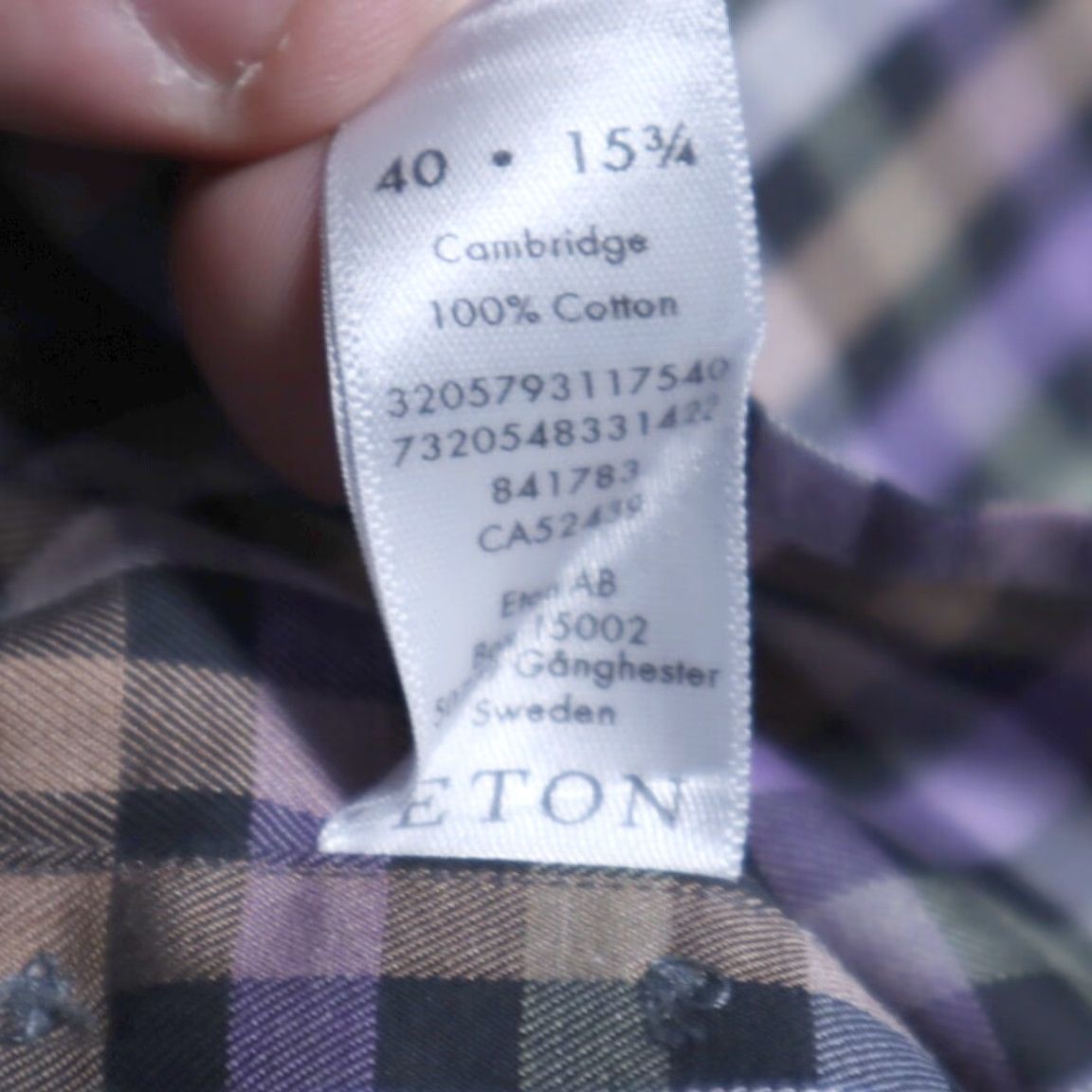 Eton Eton Contemporary Shirt Mens M Cambridge Plaid 40 15 3/4 Button Up Long Sleeve Cotton Multi-Colored Casual Shirt Mens Size US M / EU 48-50 / 2 - 6 Thumbnail