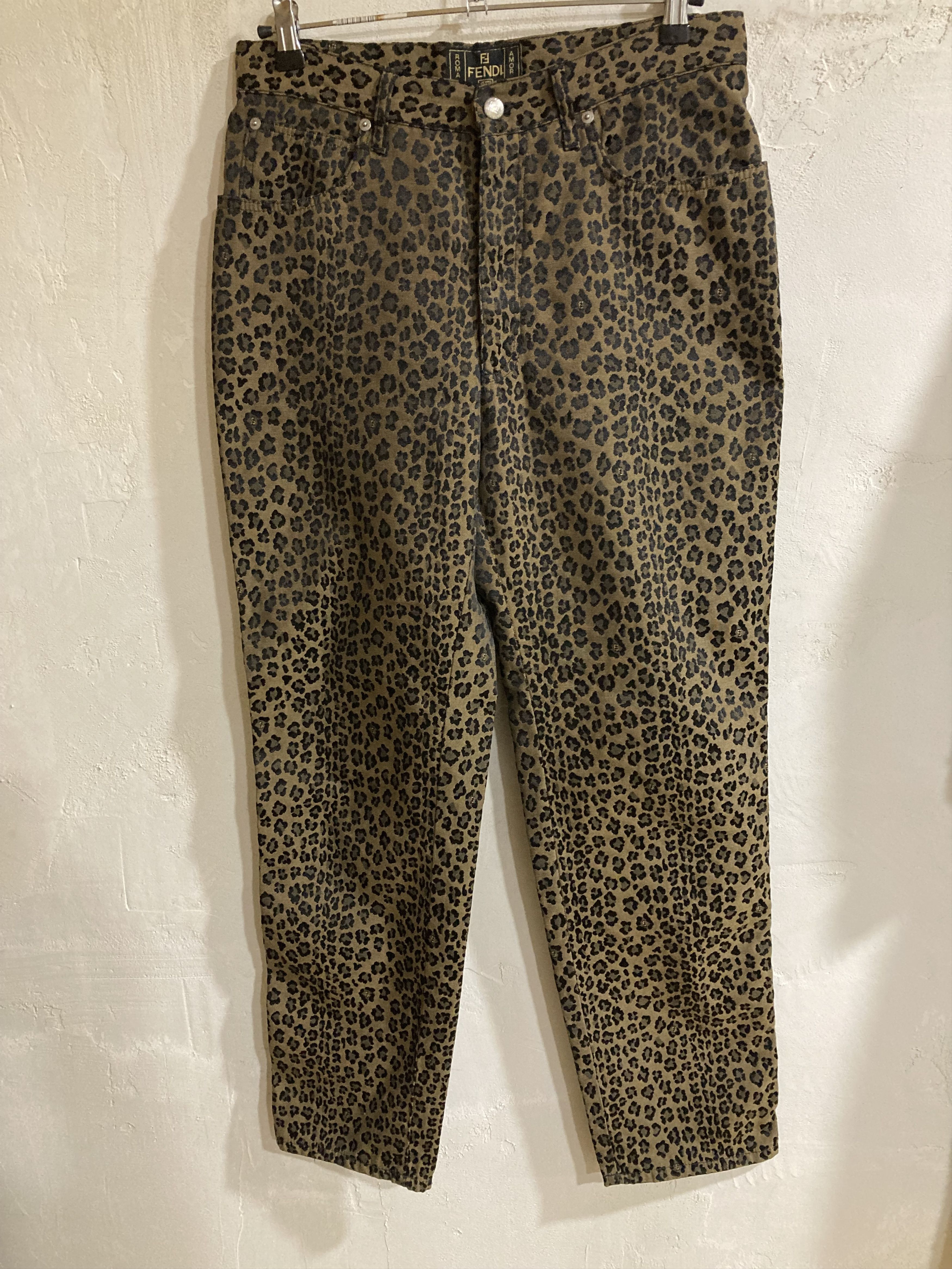 Fendi VINTAGE FENDI PANTS JEANS LEOPARD PRINT MONOGRAM Size 32" / US 10 / IT 46 - 2 Thumbnail