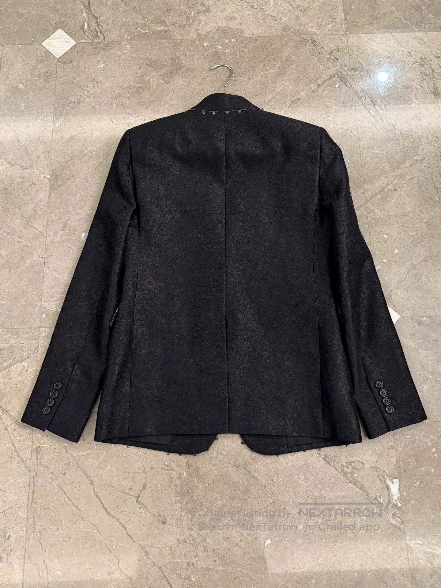 Saint Laurent Paris Saint Laurent Black Floral Pattern Blazer. Size US S / EU 44-46 / 1 - 3 Thumbnail