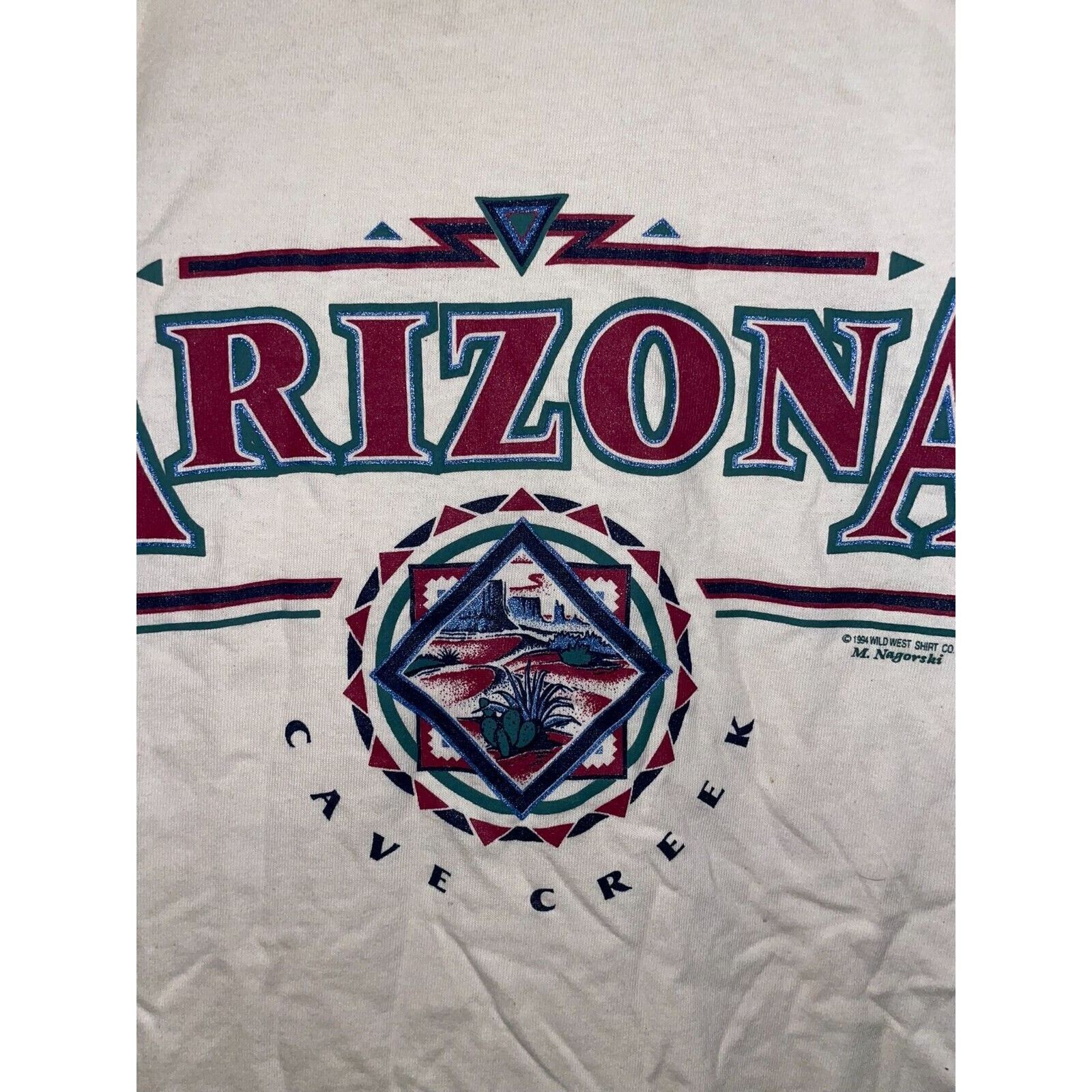 Vintage Vintage Arizona Shirt Cave Creek Desert Shirt Tee Large 90s Size US L / EU 52-54 / 3 - 2 Thumbnail