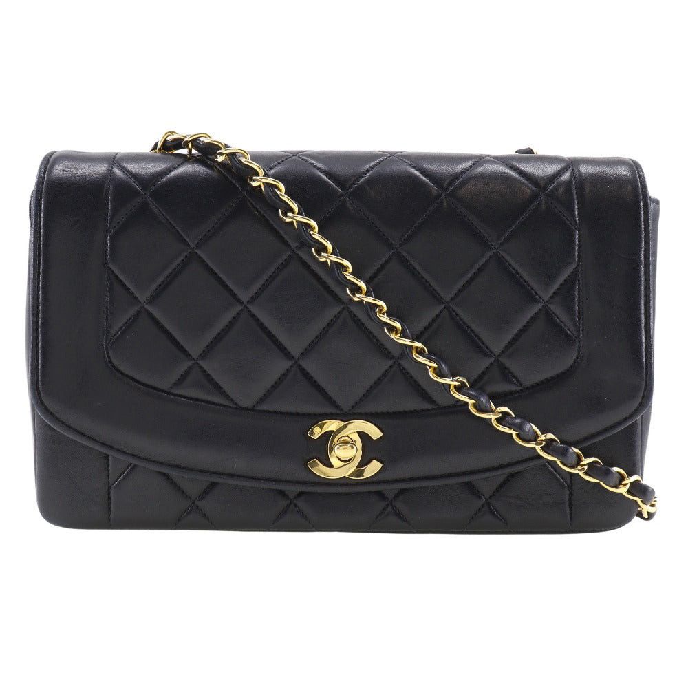 Chanel Diana Black Leather Shoulder Bag (Pre-Owned) Size ONE SIZE - 1 Thumbnail
