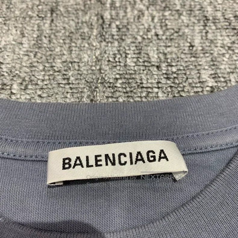 Balenciaga Balenciaga Haze blue band logo short-sleeve Size US M / EU 48-50 / 2 - 5 Thumbnail