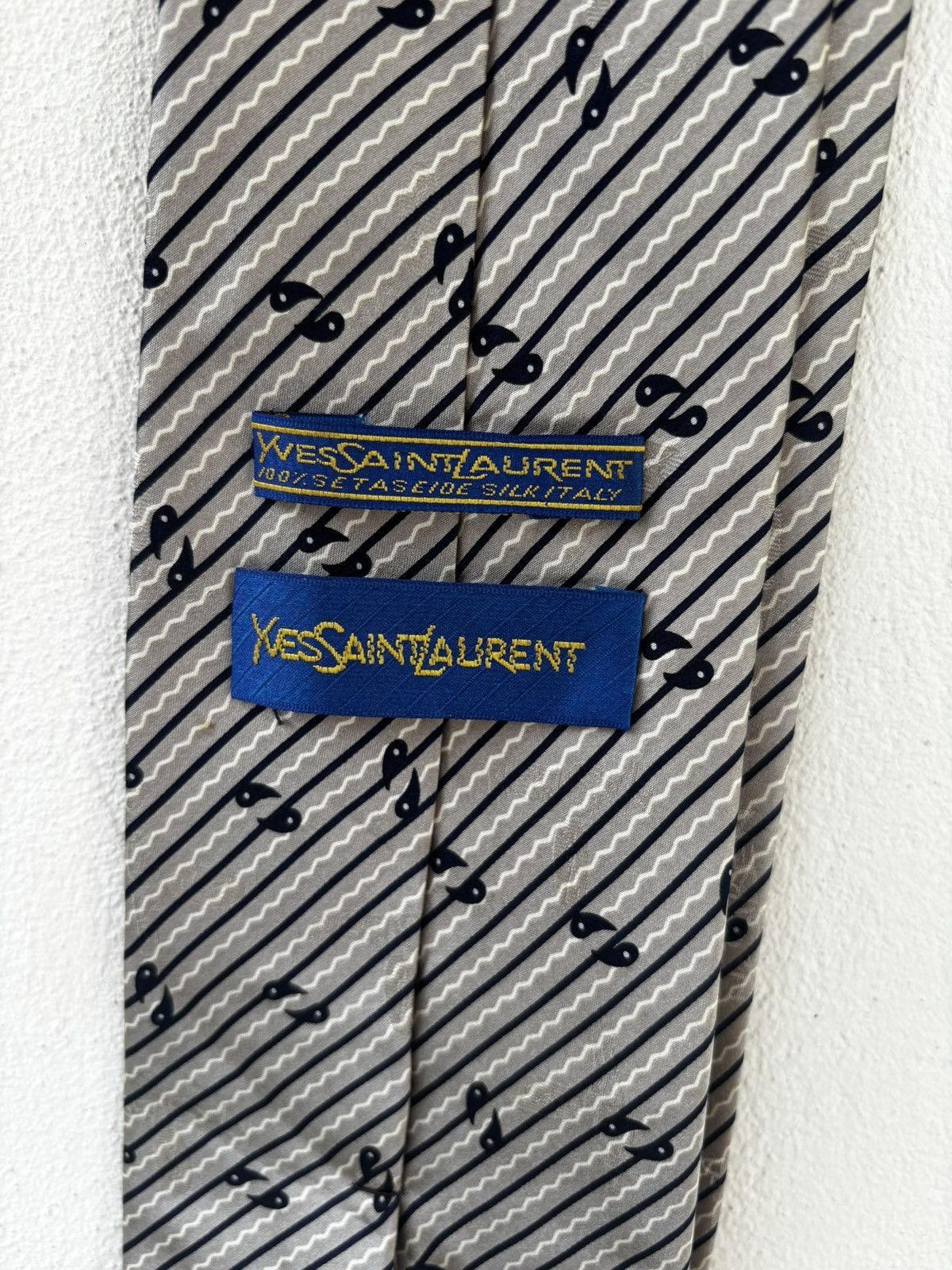 Yves Saint Laurent Yves Saint Laurent Vintage Silk Tie (1990s) Size ONE SIZE - 5 Thumbnail