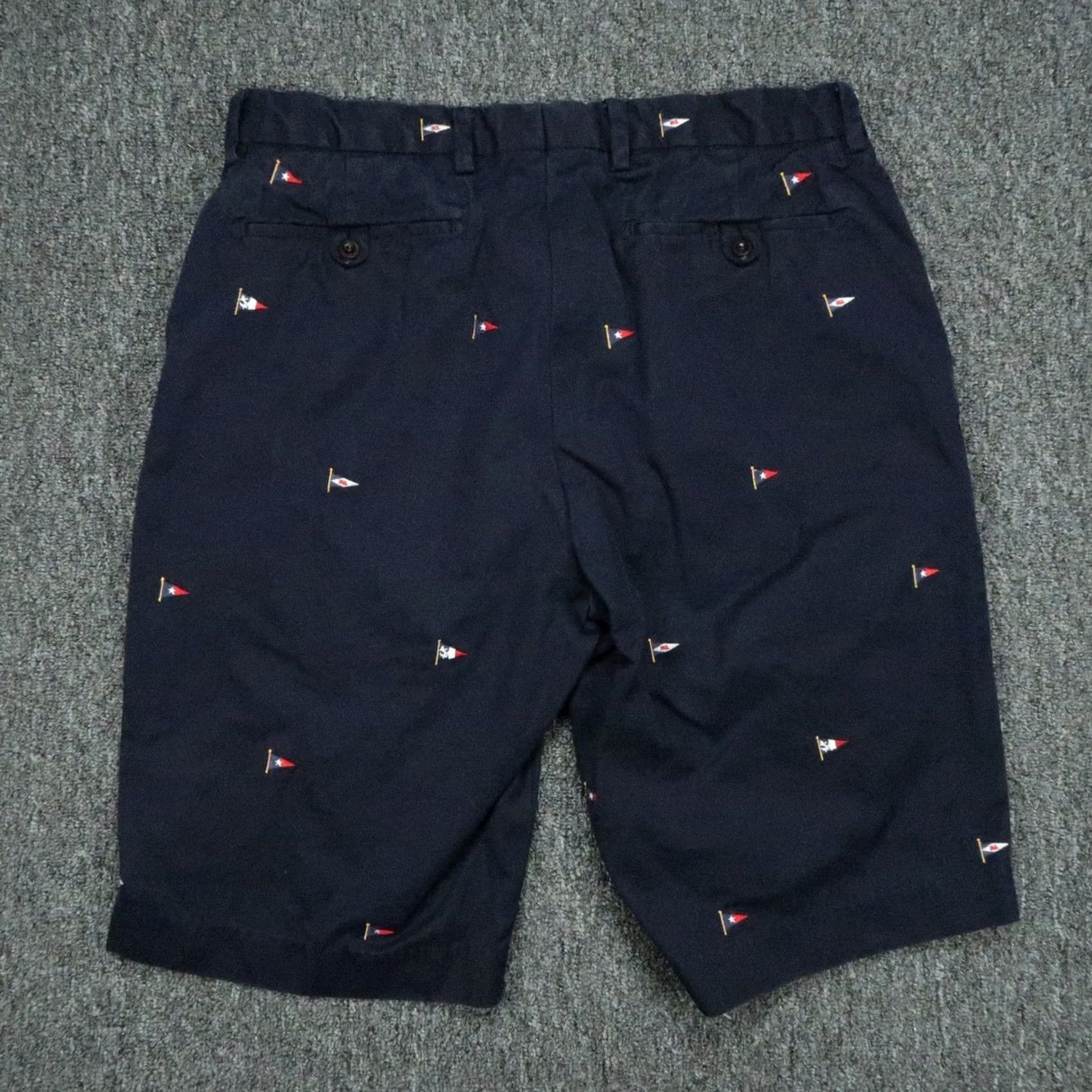 Polo Ralph Lauren VINTAGE Polo Ralph Lauren Shorts Mens 33 Blue Chino Nautical Pennant Flag Preppy Polo Ralph Lauren Shirts Size US XS / EU 42 / 0 - 5 Thumbnail