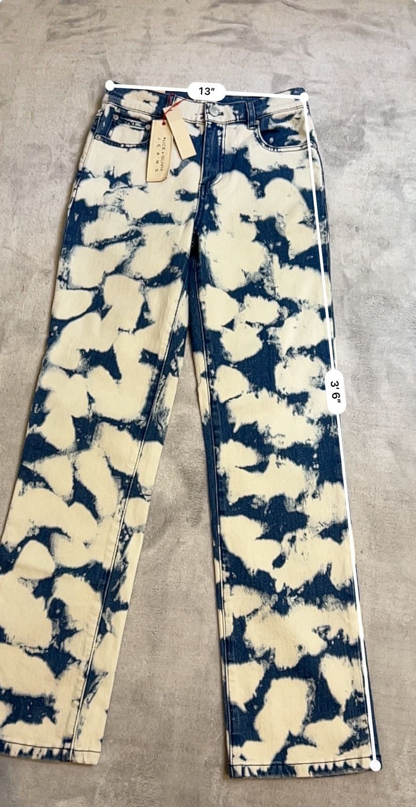 Alice + Olivia Alice & Olivia High Rise Straight Leg Jeans Size 26" / US 2 / IT 38 - 10 Thumbnail