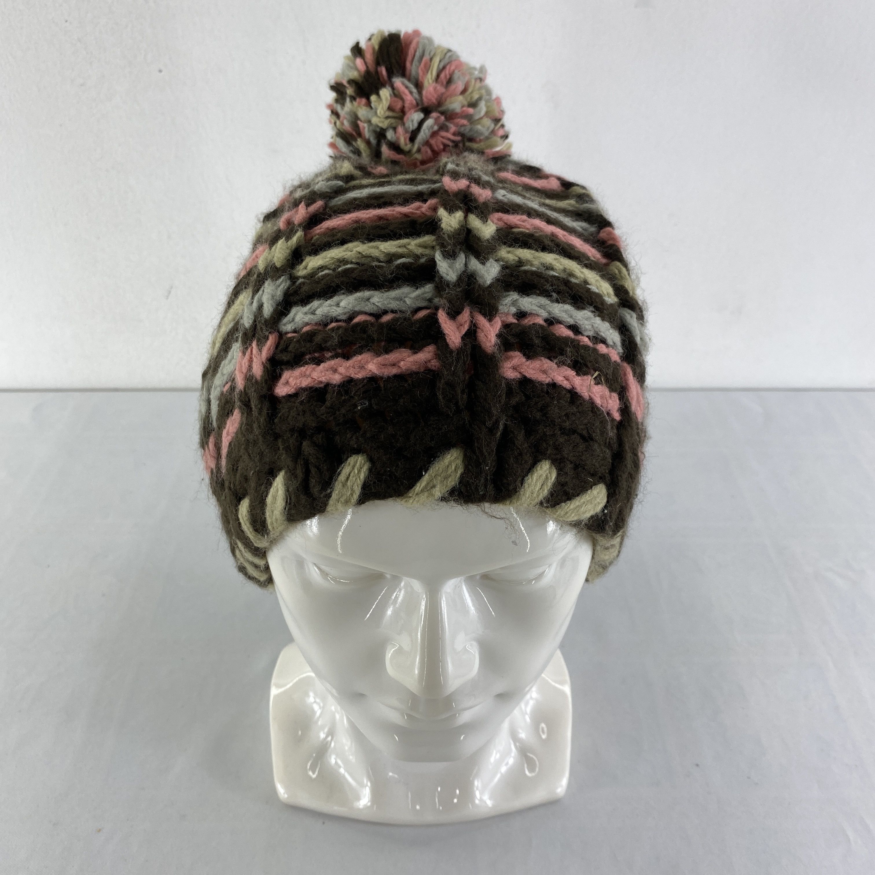 Japanese Brand Stripes Design Snow Cap Hat Beanie -BN547 Size ONE SIZE - 2 Thumbnail