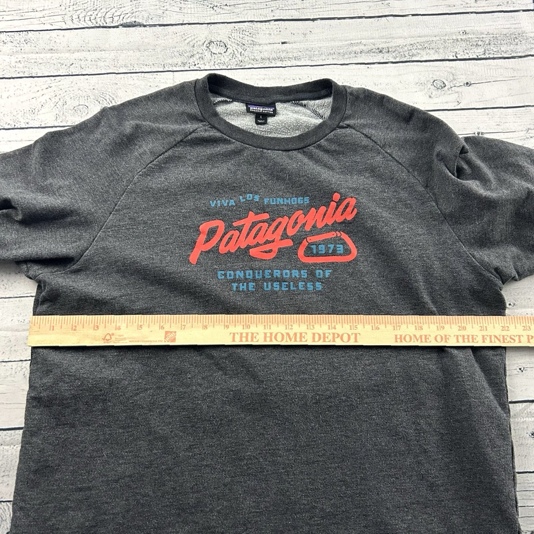 Patagonia Patagonia Sweatshirt Women's Large Gray Viva Los Funhogs Crewneck Light Size L / US 10 / IT 46 - 3 Thumbnail