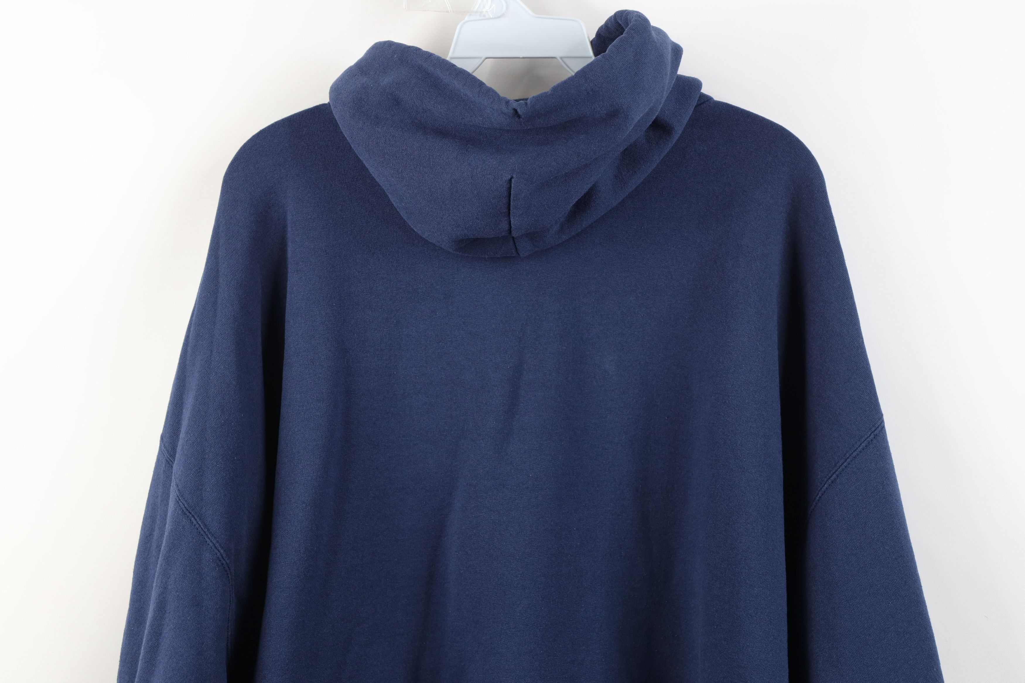 Champion Vintage 90s Champion Spell Out Hoodie Sweatshirt Navy Blue Size US XXL / EU 58 / 5 - 16 Thumbnail