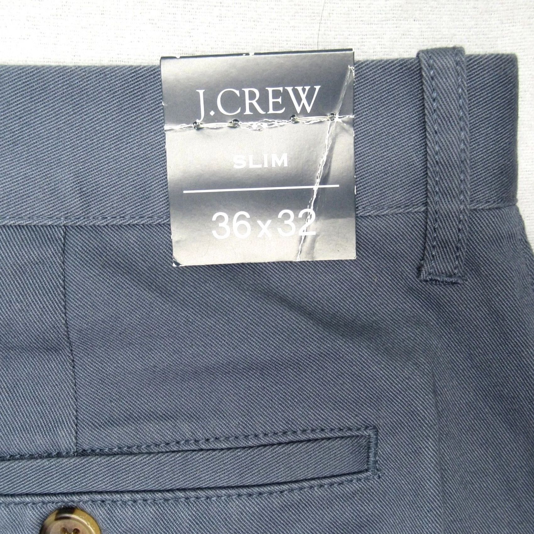 J.Crew J.CREW Slim Flex Chino Pants Mens 36x32 Blue Flat Front Straight Leg Slim Fit NWT Size US 36 / EU 52 - 7 Thumbnail