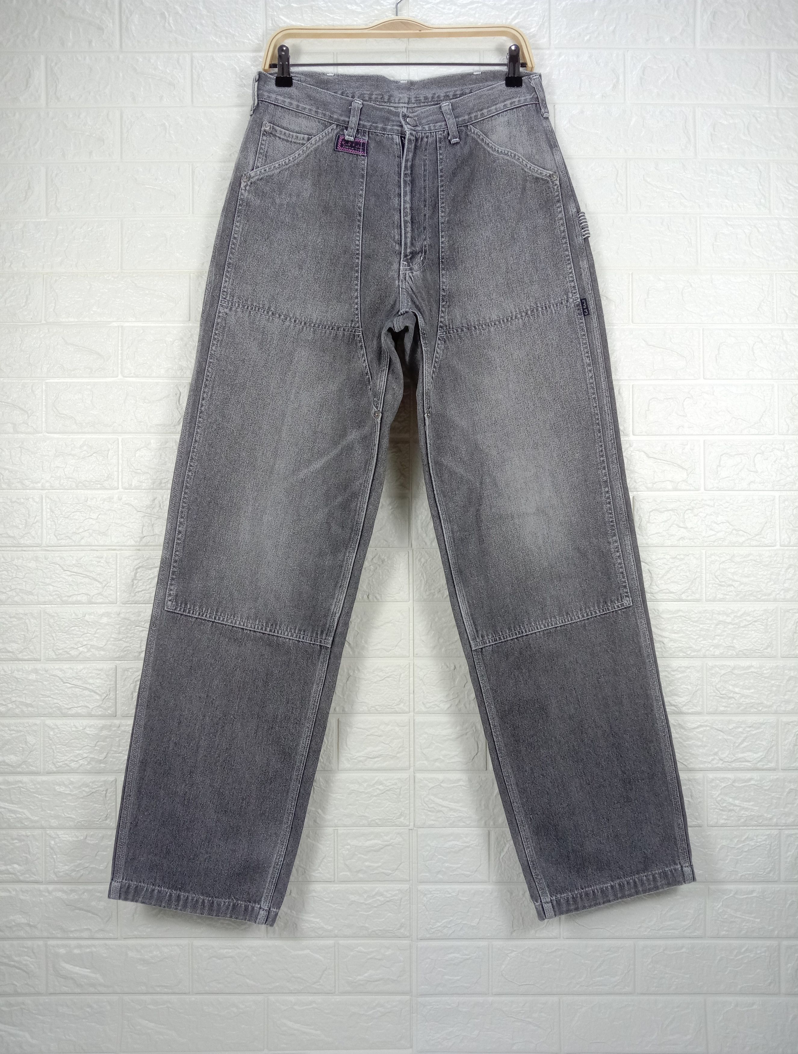 image of Archival Clothing x Karl Helmut Baggy Jeans Karl Helmut Double Knee Carpenter Wide Denim in Faded B