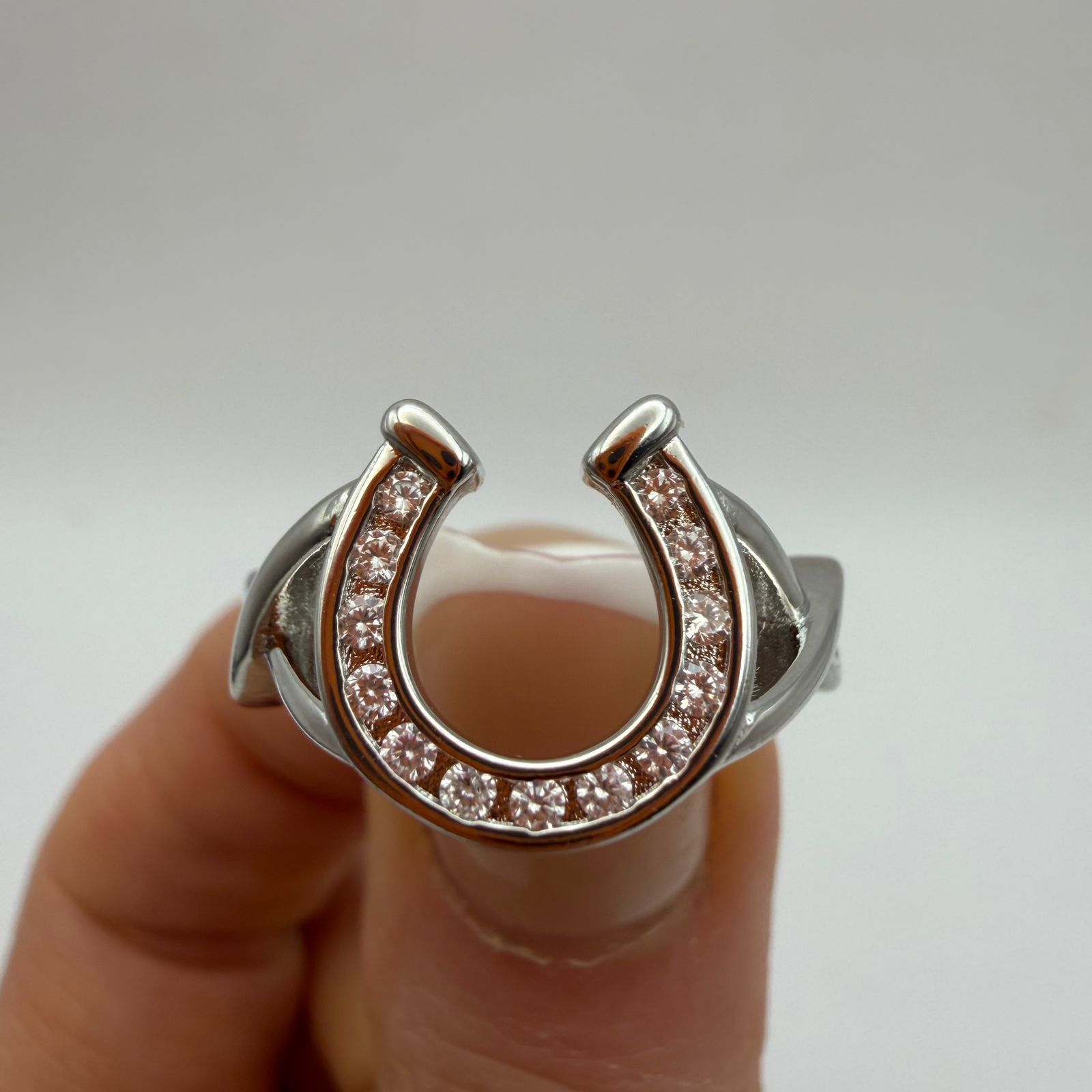 Sterling Silver 925 Sterling Silver Horseshoe Ring Lucky Charm Size ONE SIZE - 1 Thumbnail