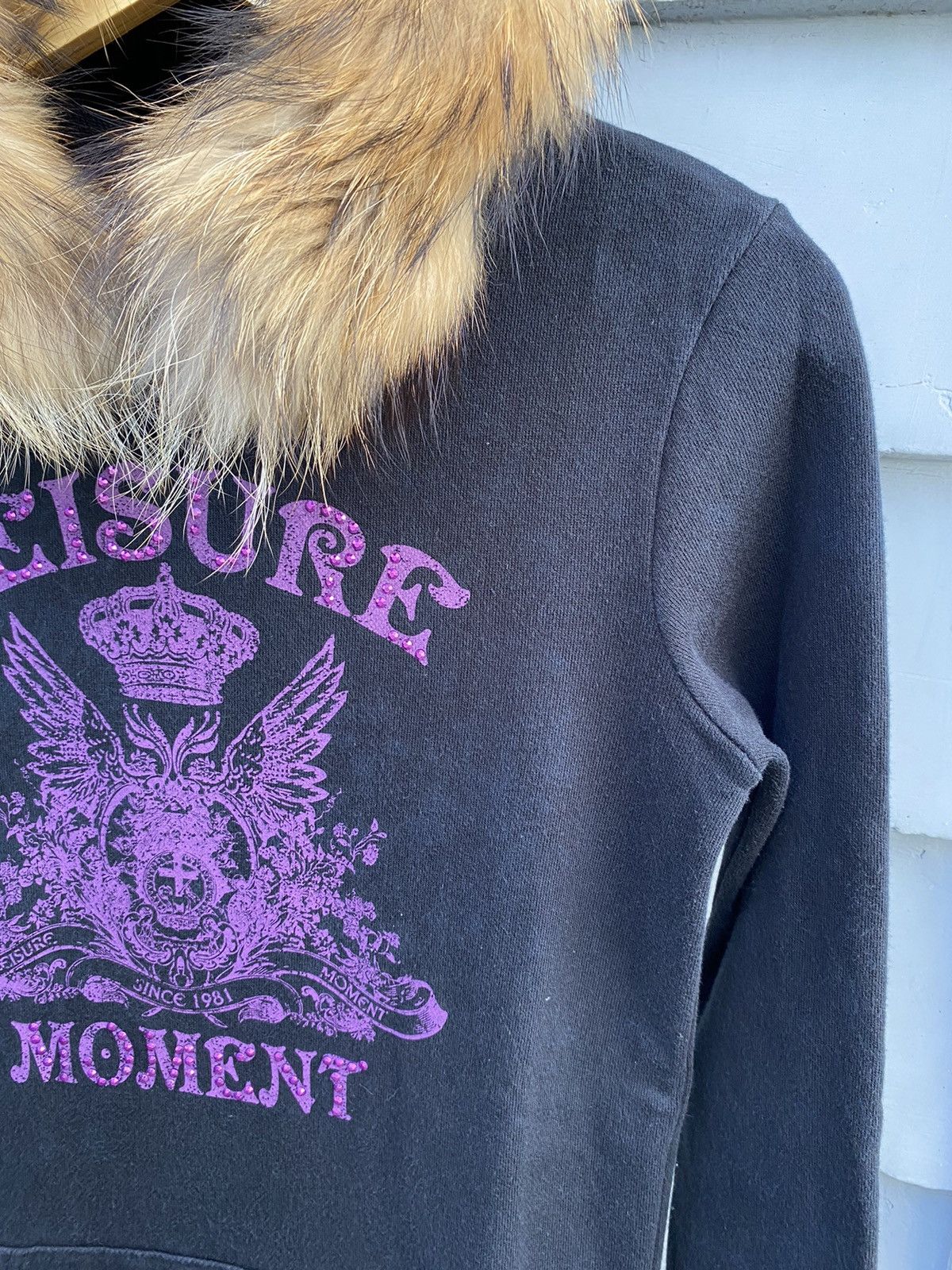 Japanese Brand Baleno Leisure Moment Japanese Fur Hoodie Style Crown Poem Size M / US 6-8 / IT 42-44 - 4 Thumbnail