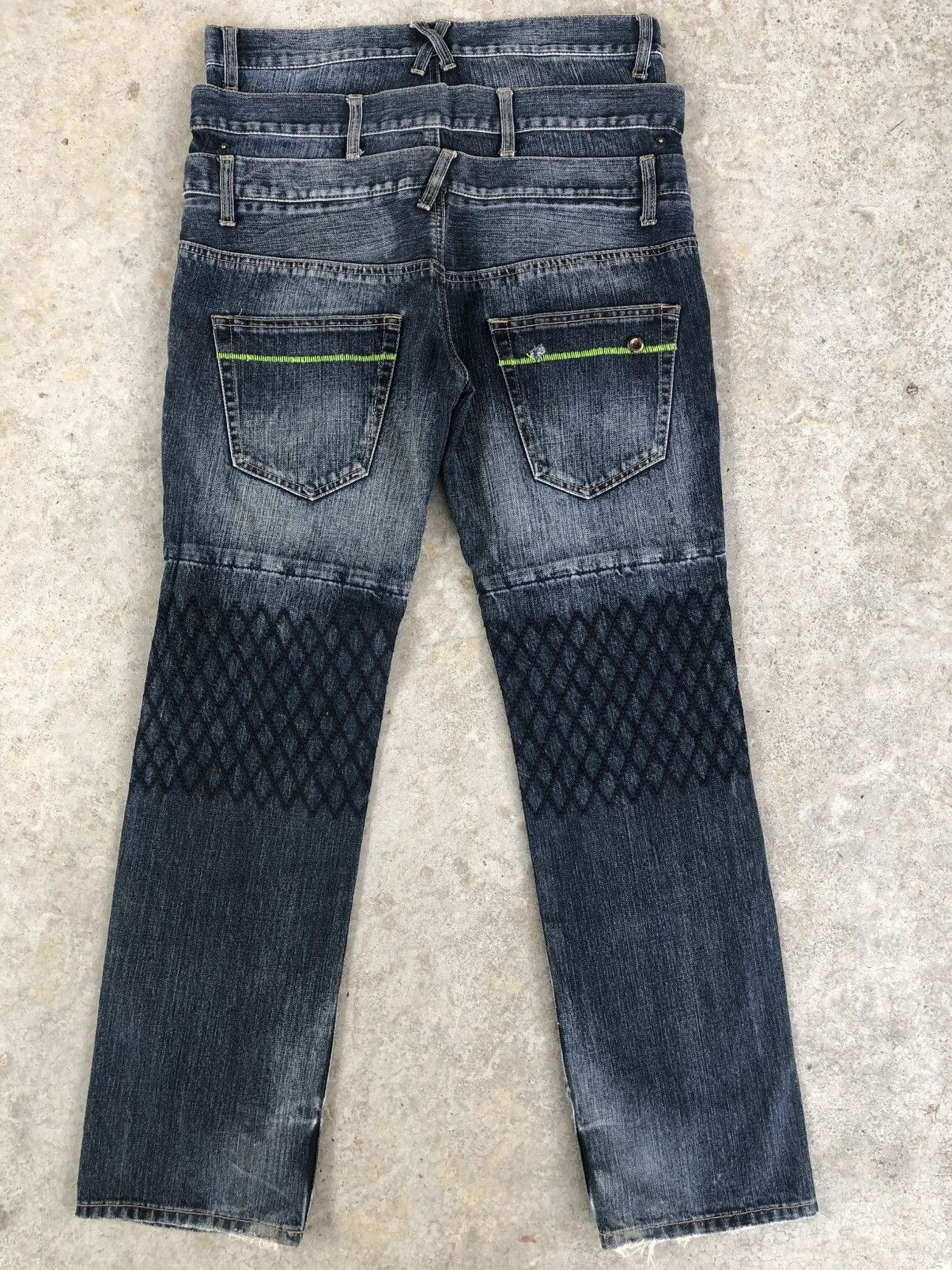 PPFM PPFM Double Waist Punk Style Distressed Jeans Size US 32 / EU 48 - 2 Thumbnail