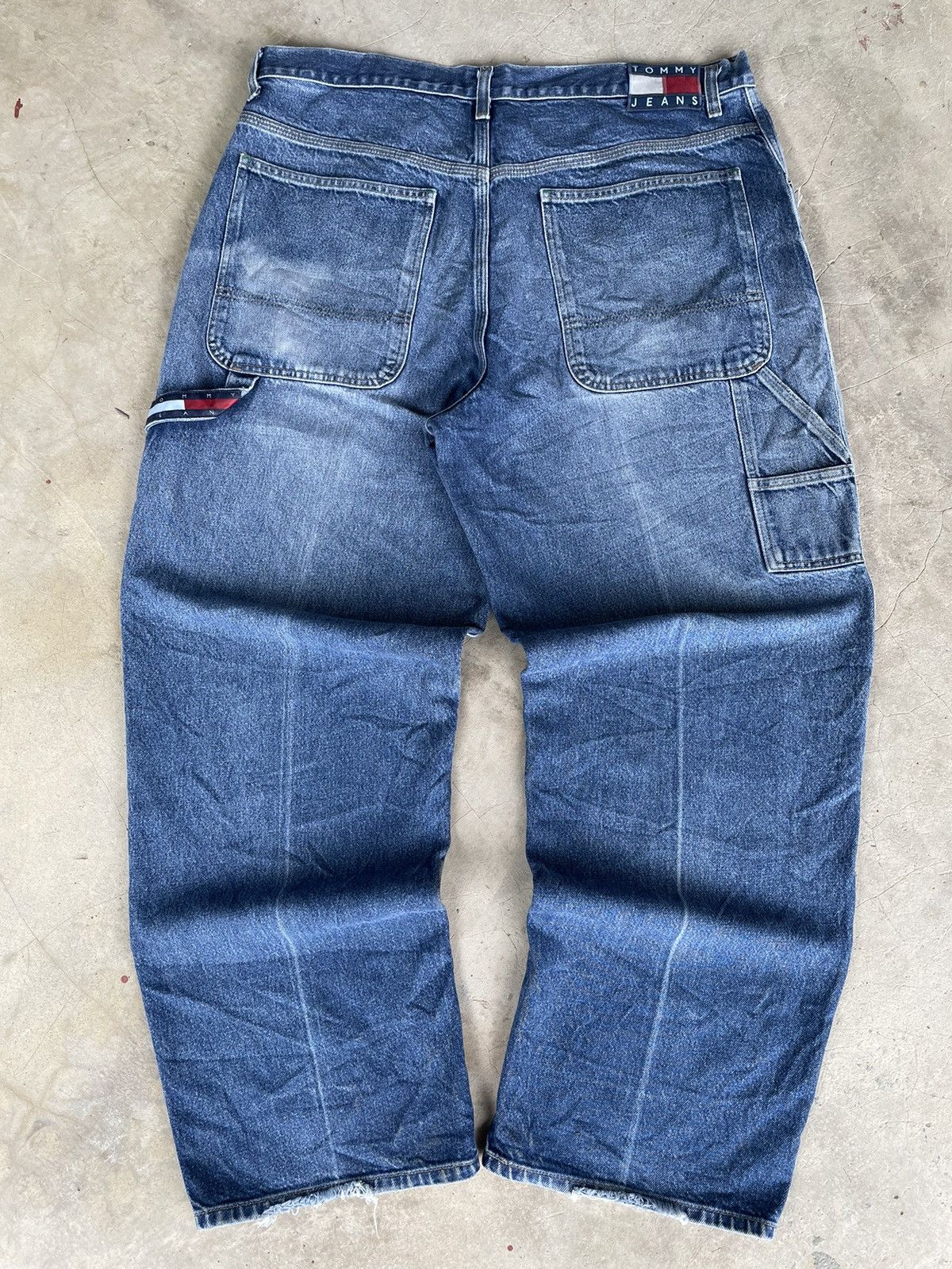 JNCO TOMMY HILLFIGER BAGGY HIP HOP SKATE BIG FLAG CARPENTER JEANS Size US 40 / EU 56 - 11 Thumbnail